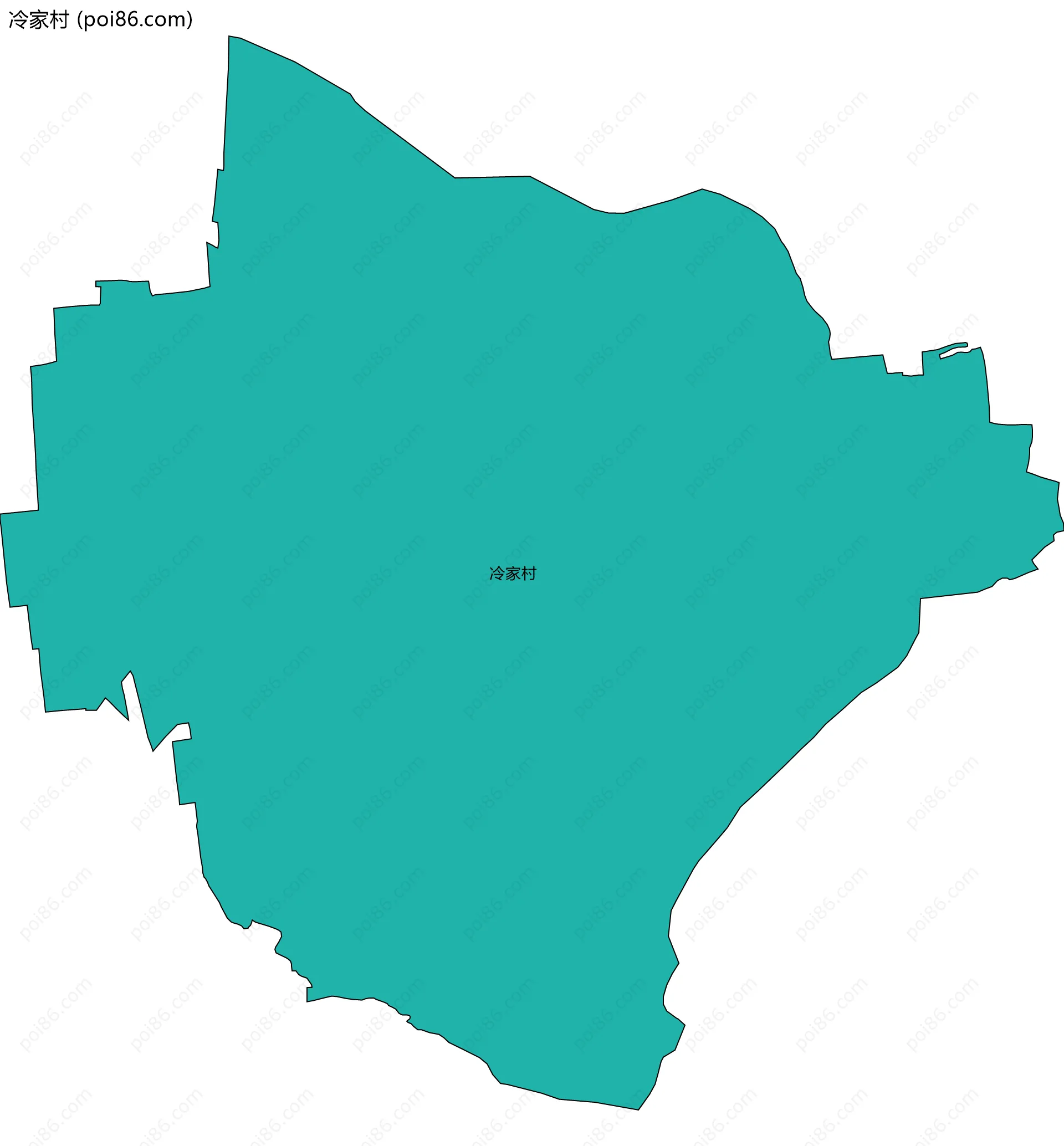 冷家村边界地图