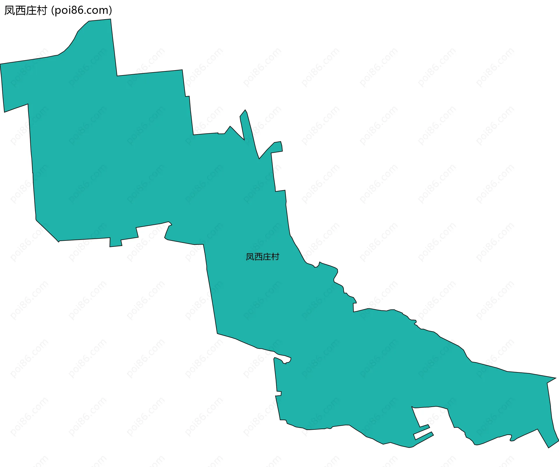凤西庄村边界地图