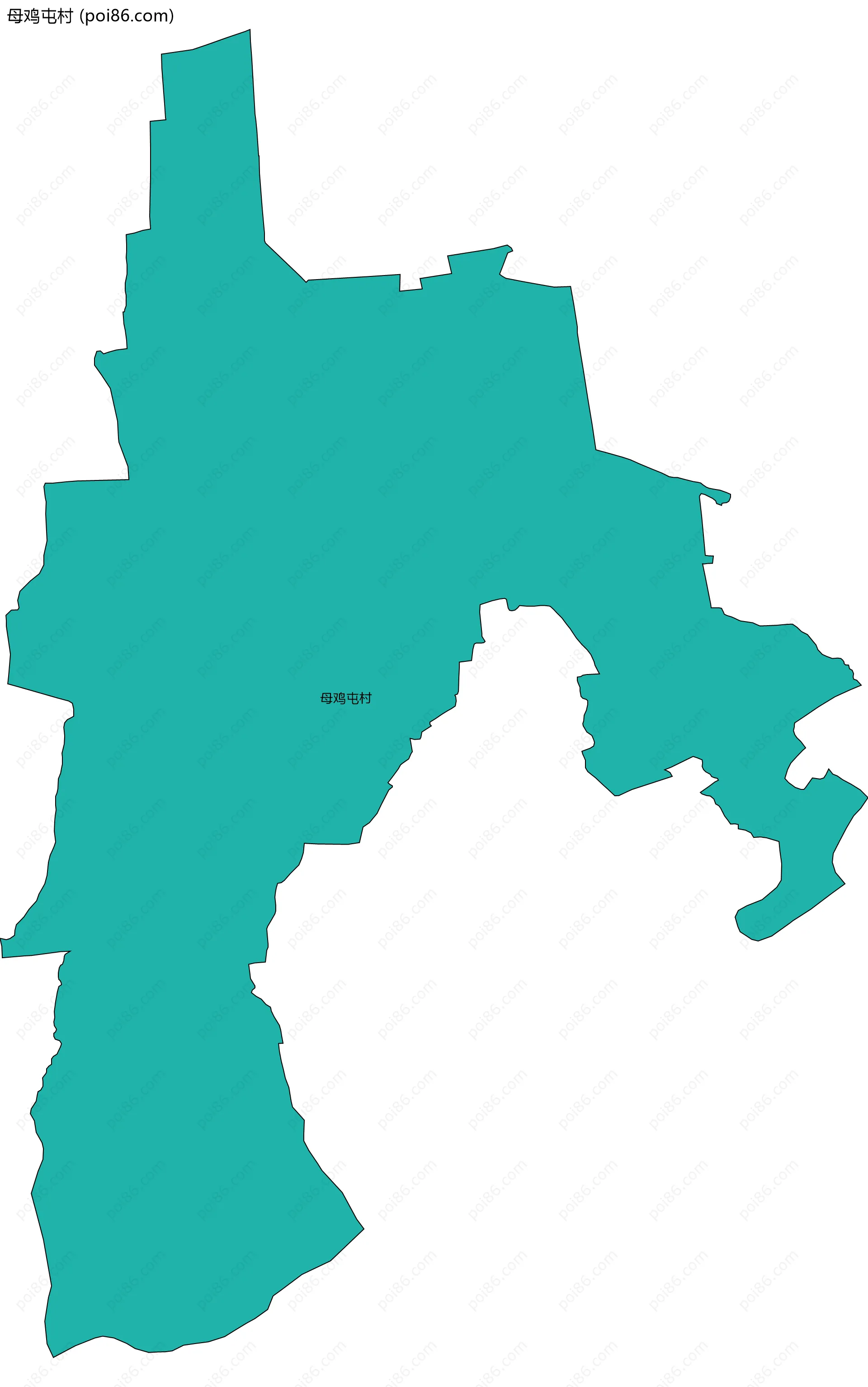 母鸡屯村边界地图