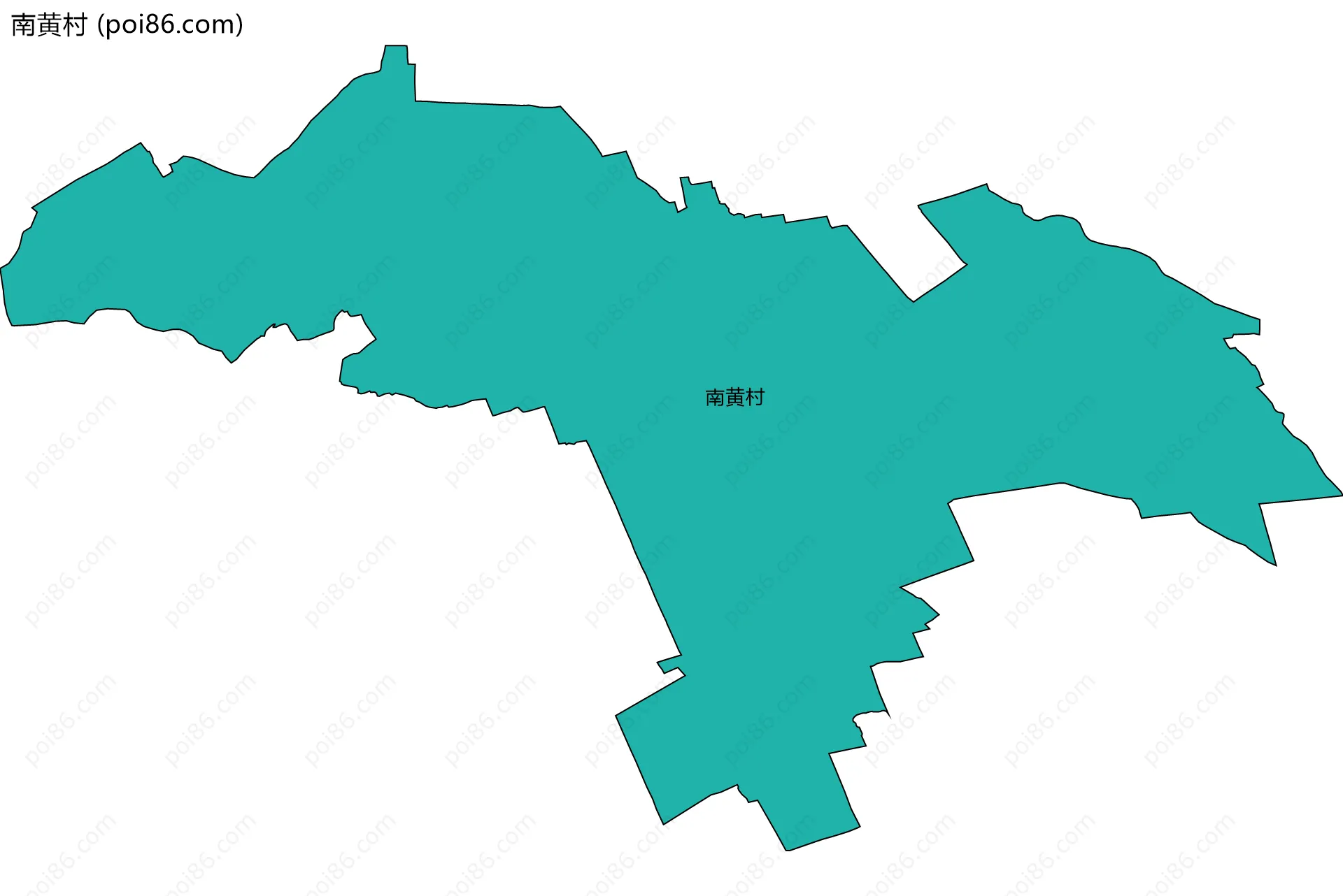南黄村边界地图