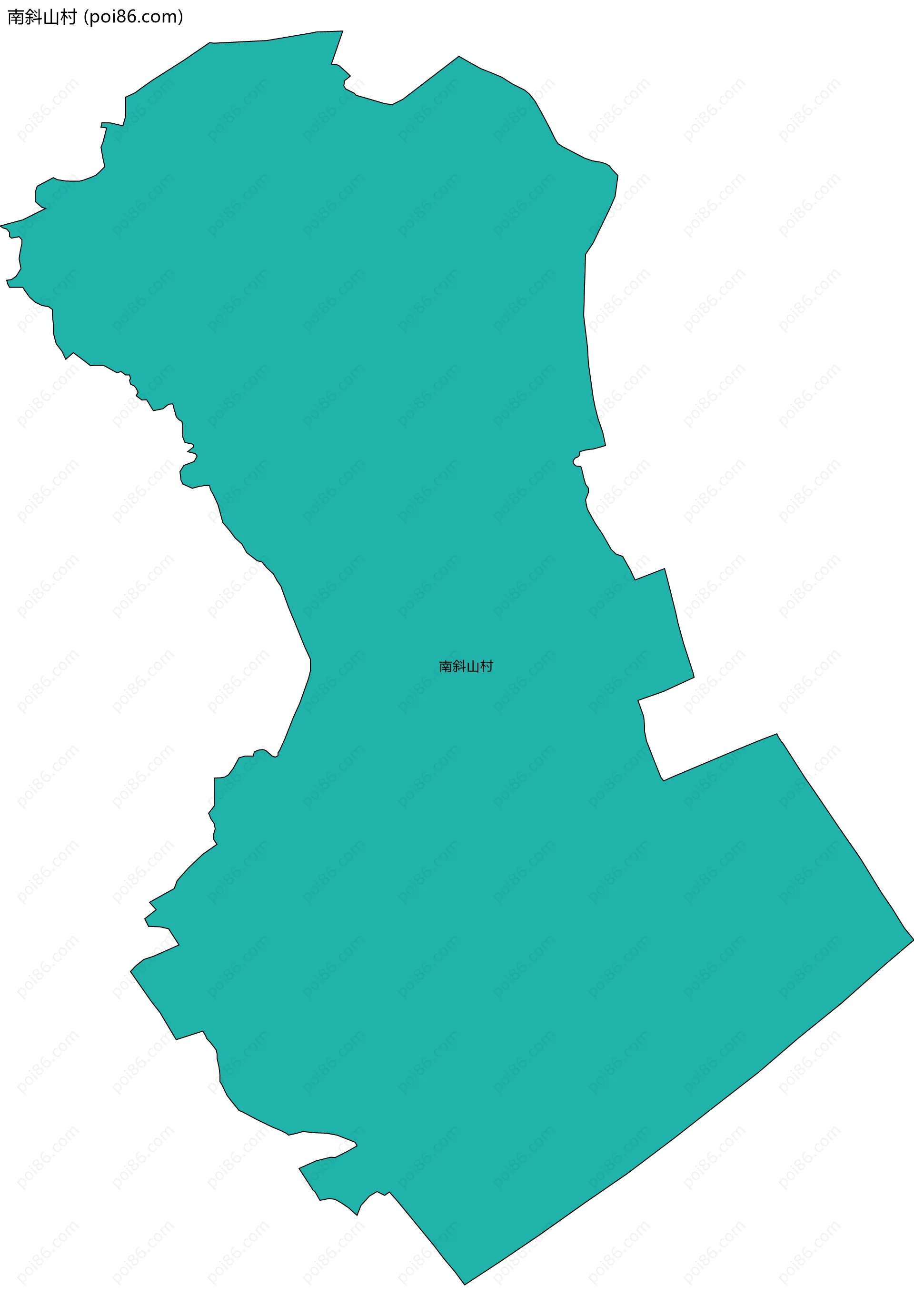 南斜山村边界地图