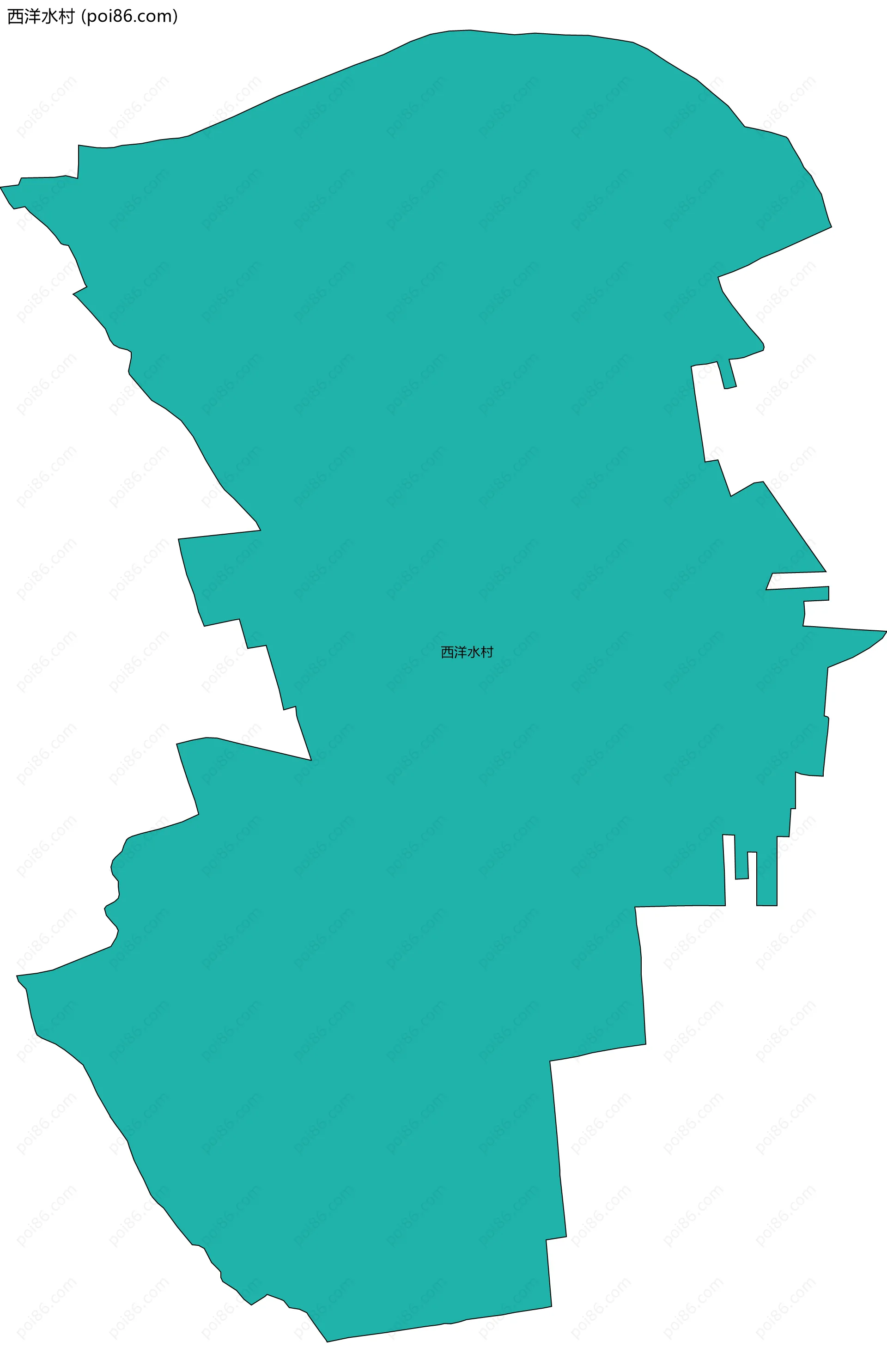 西洋水村边界地图