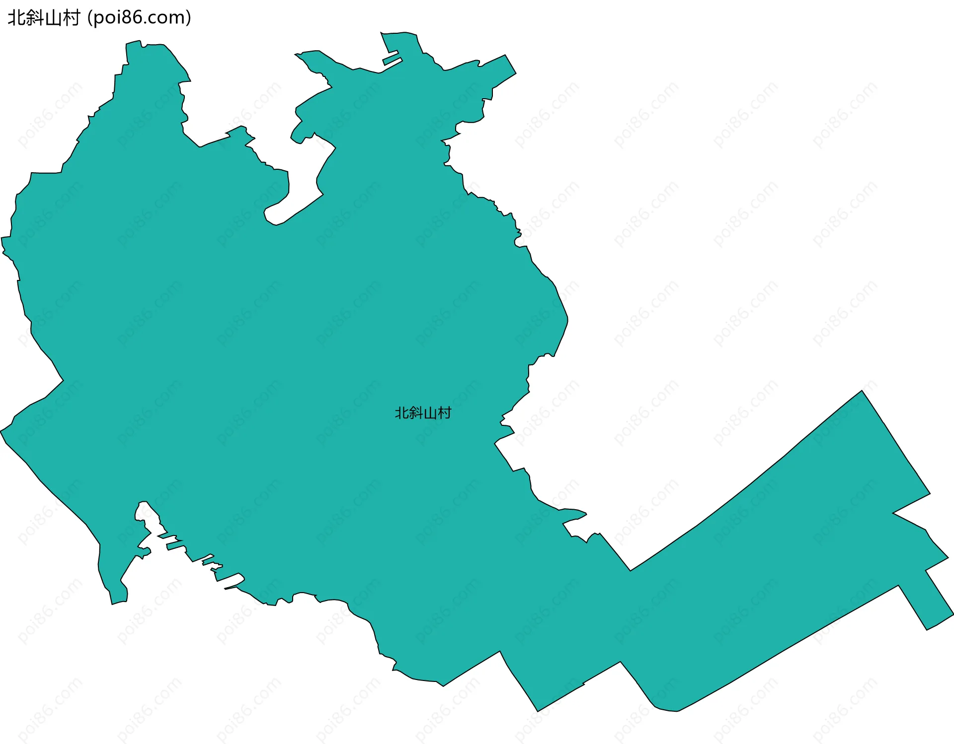 北斜山村边界地图