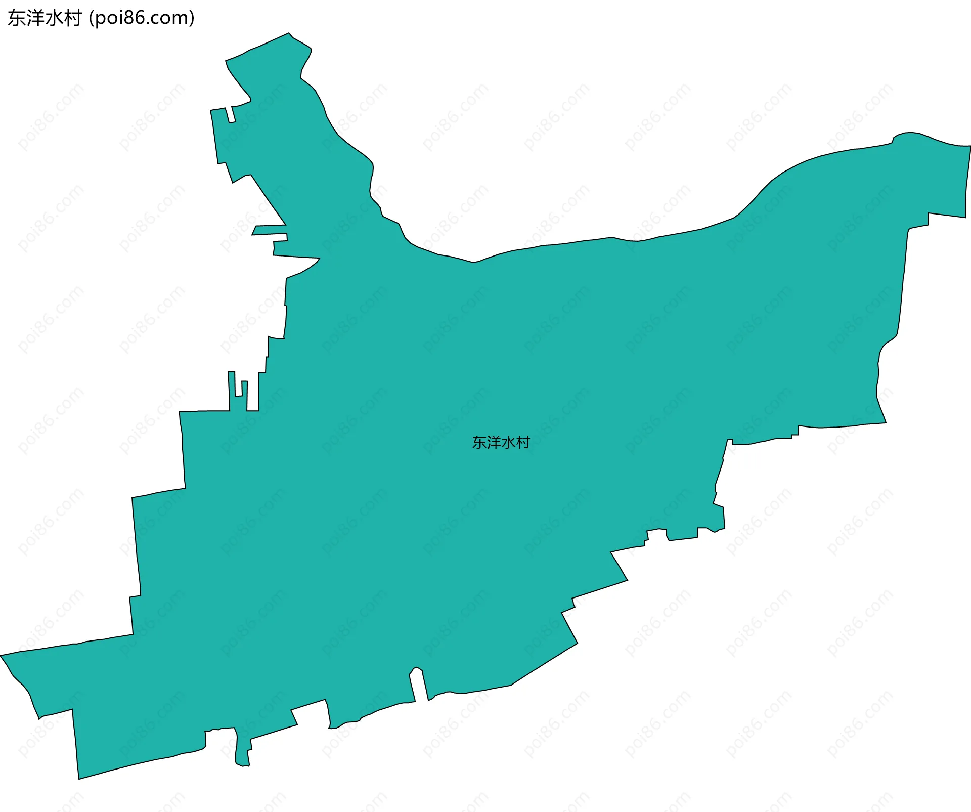 东洋水村边界地图