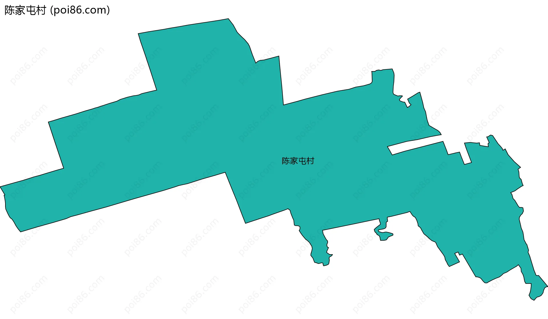 陈家屯村边界地图