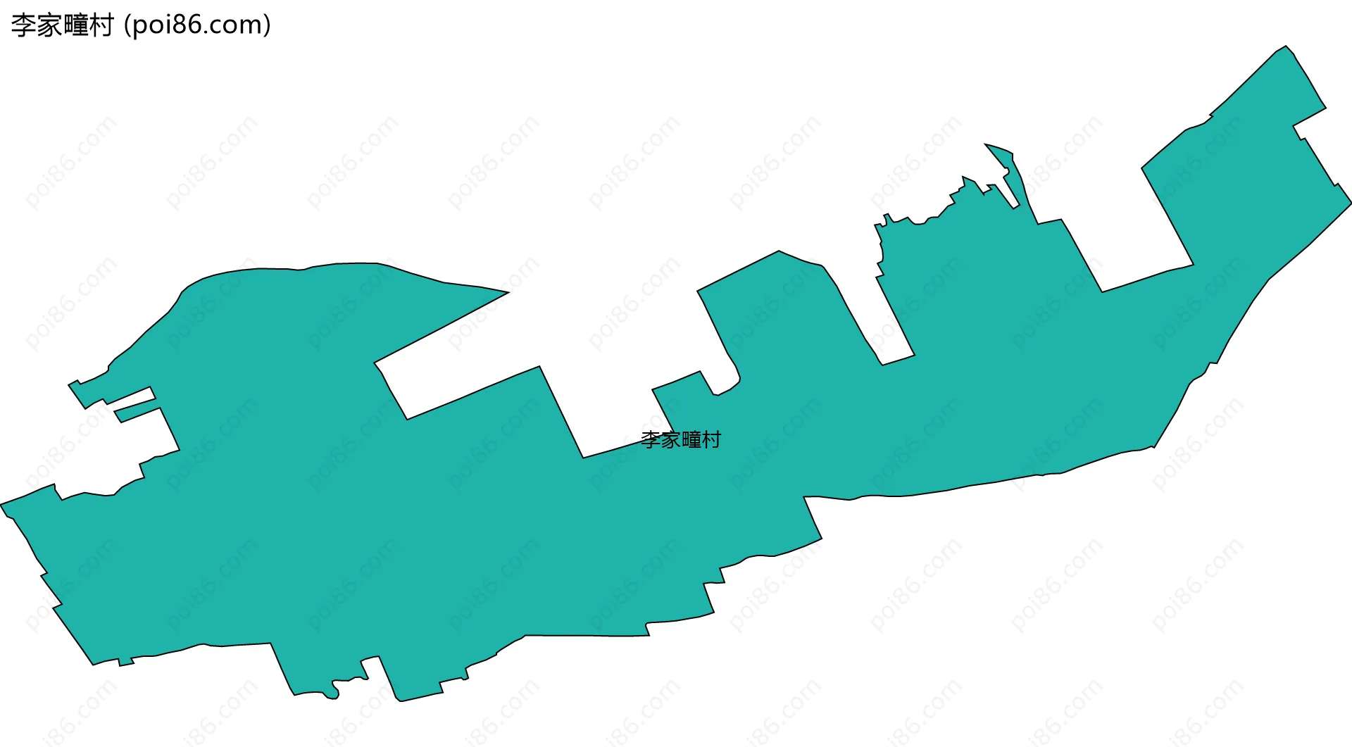 李家疃村边界地图