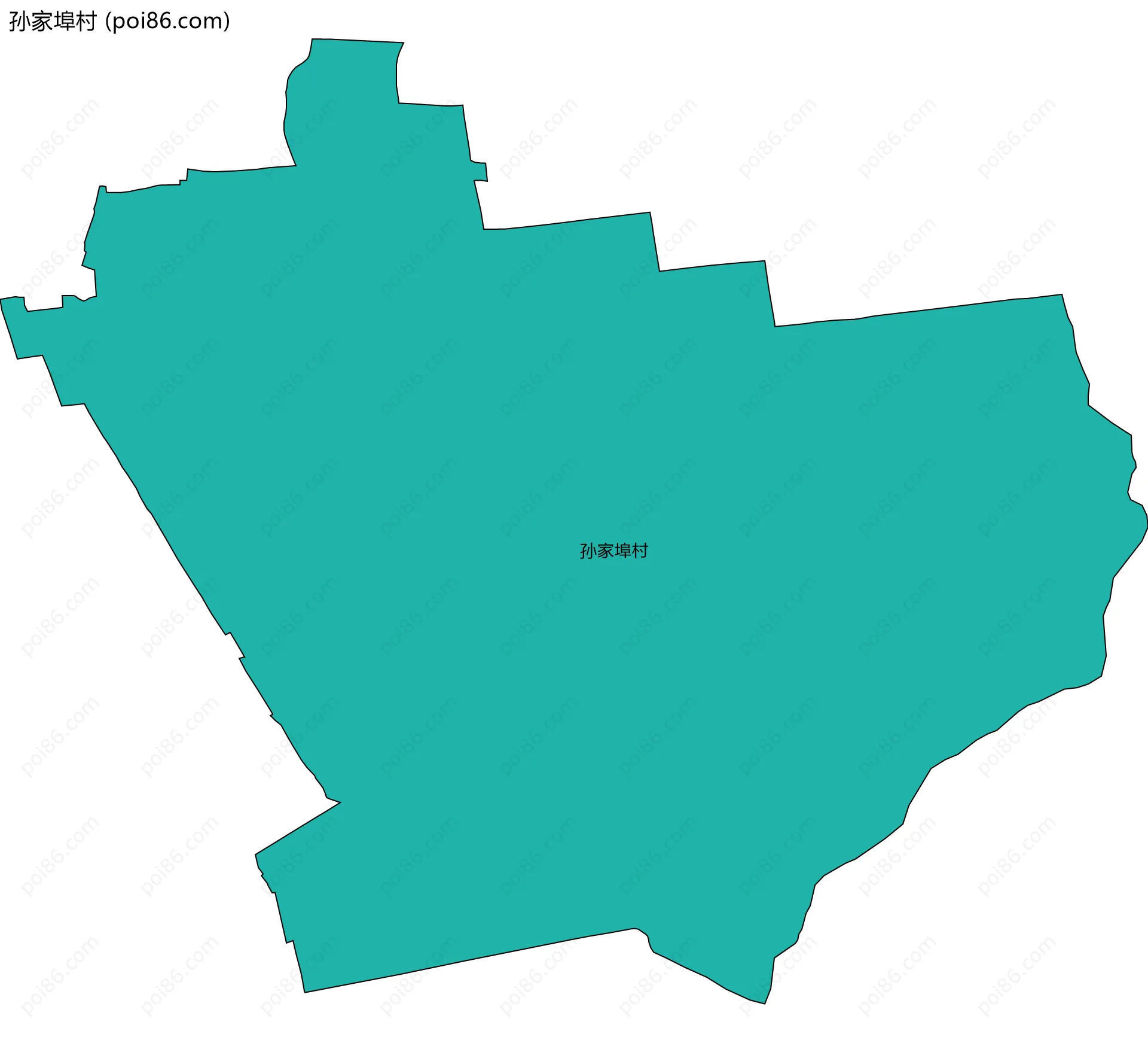 孙家埠村边界地图