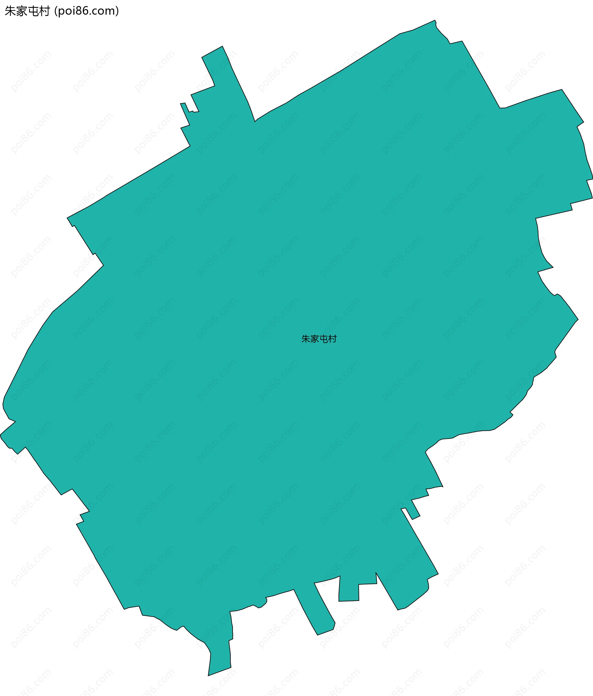 朱家屯村边界地图