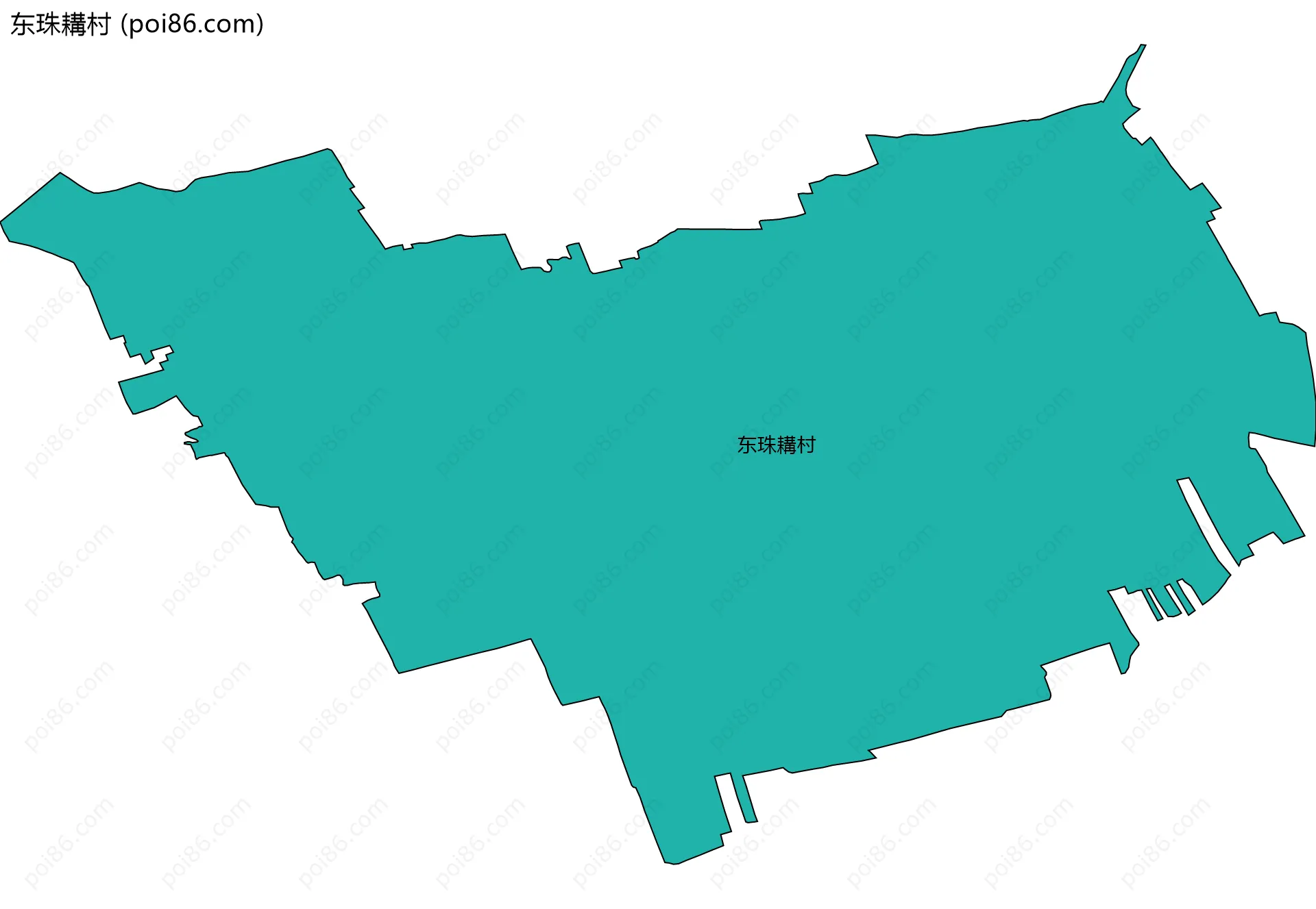 东珠耩村边界地图