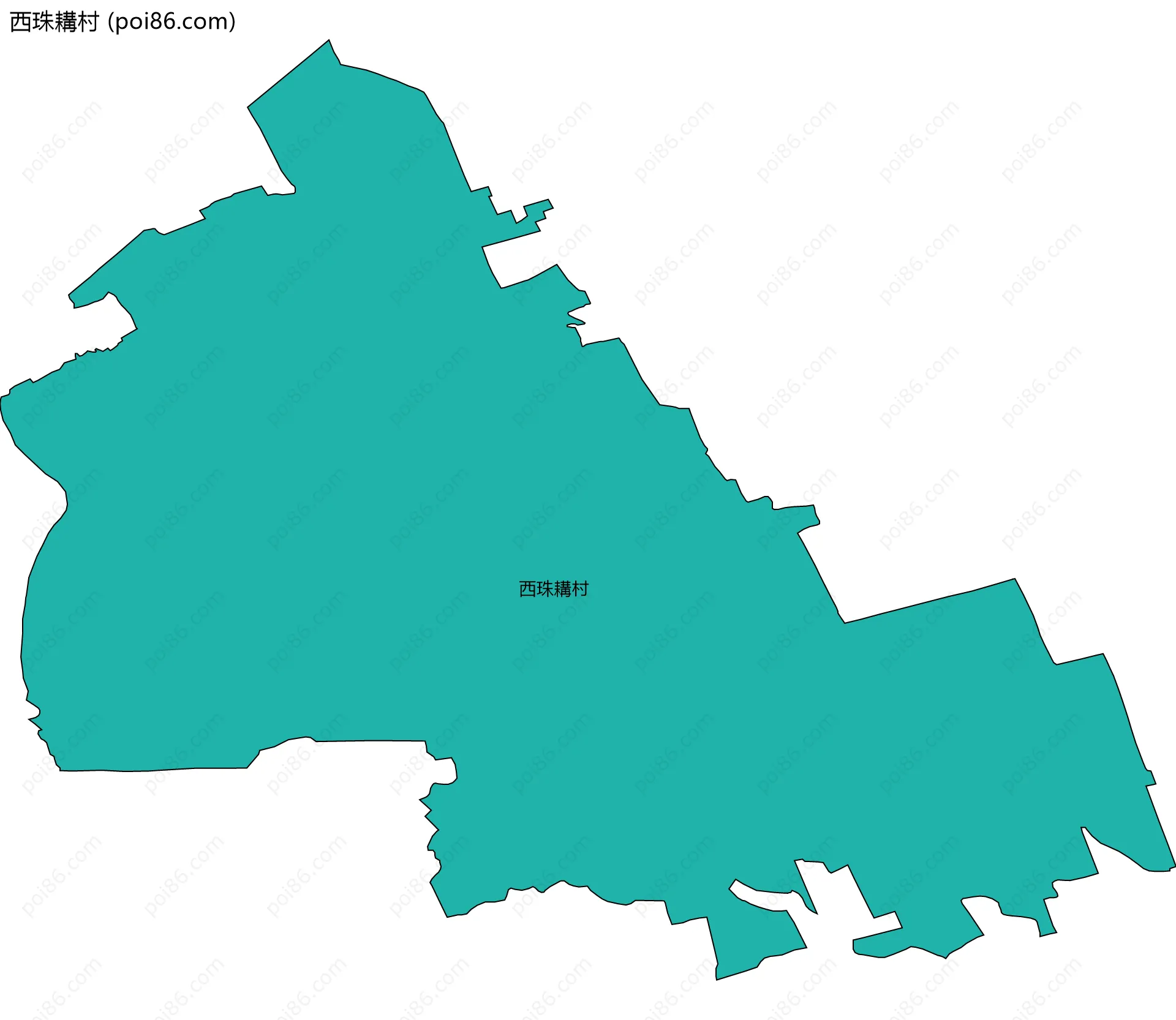 西珠耩村边界地图