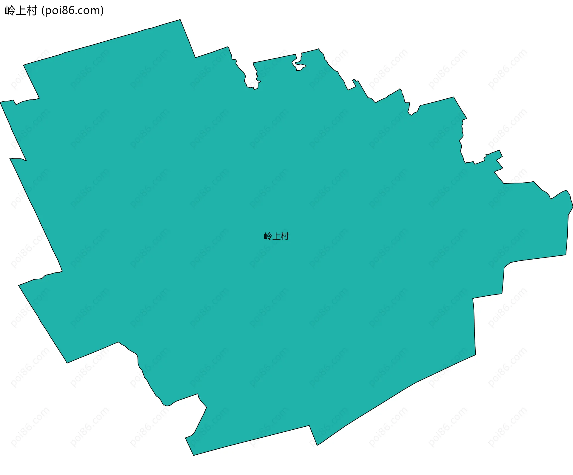 岭上村边界地图