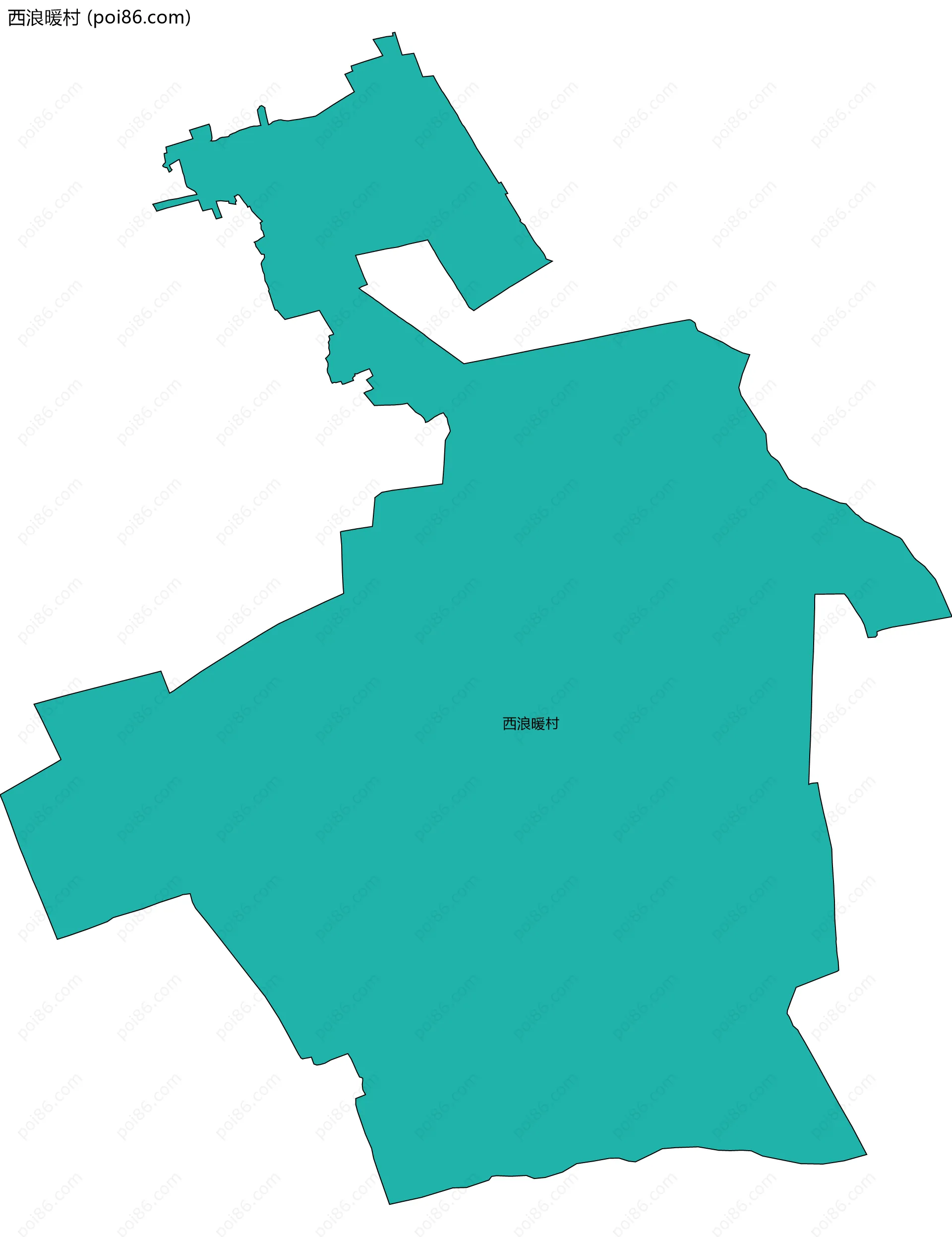 西浪暖村边界地图