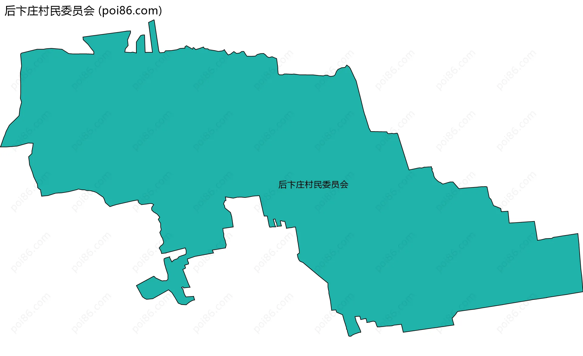 后卞庄村民委员会边界地图