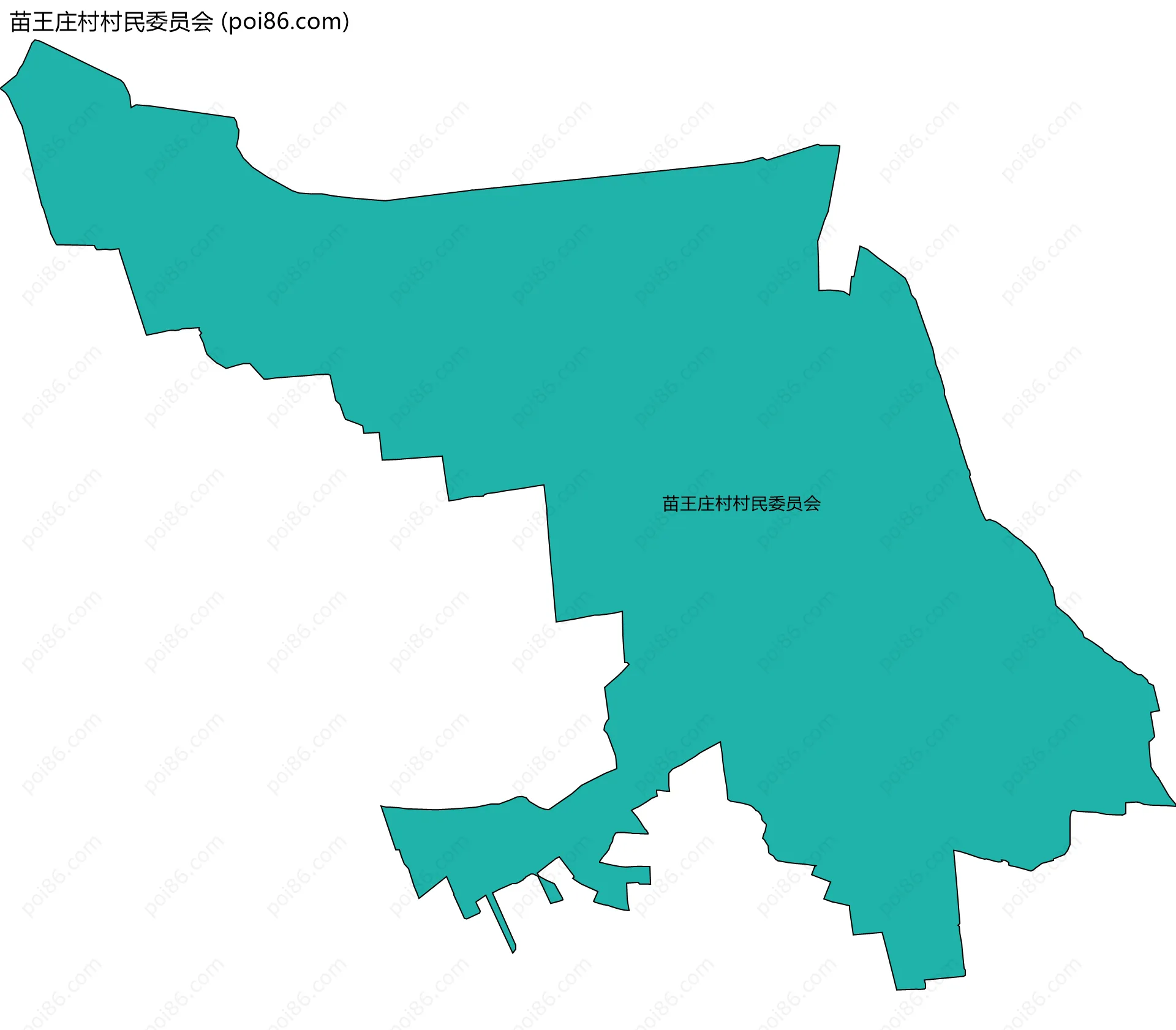 苗王庄村村民委员会边界地图