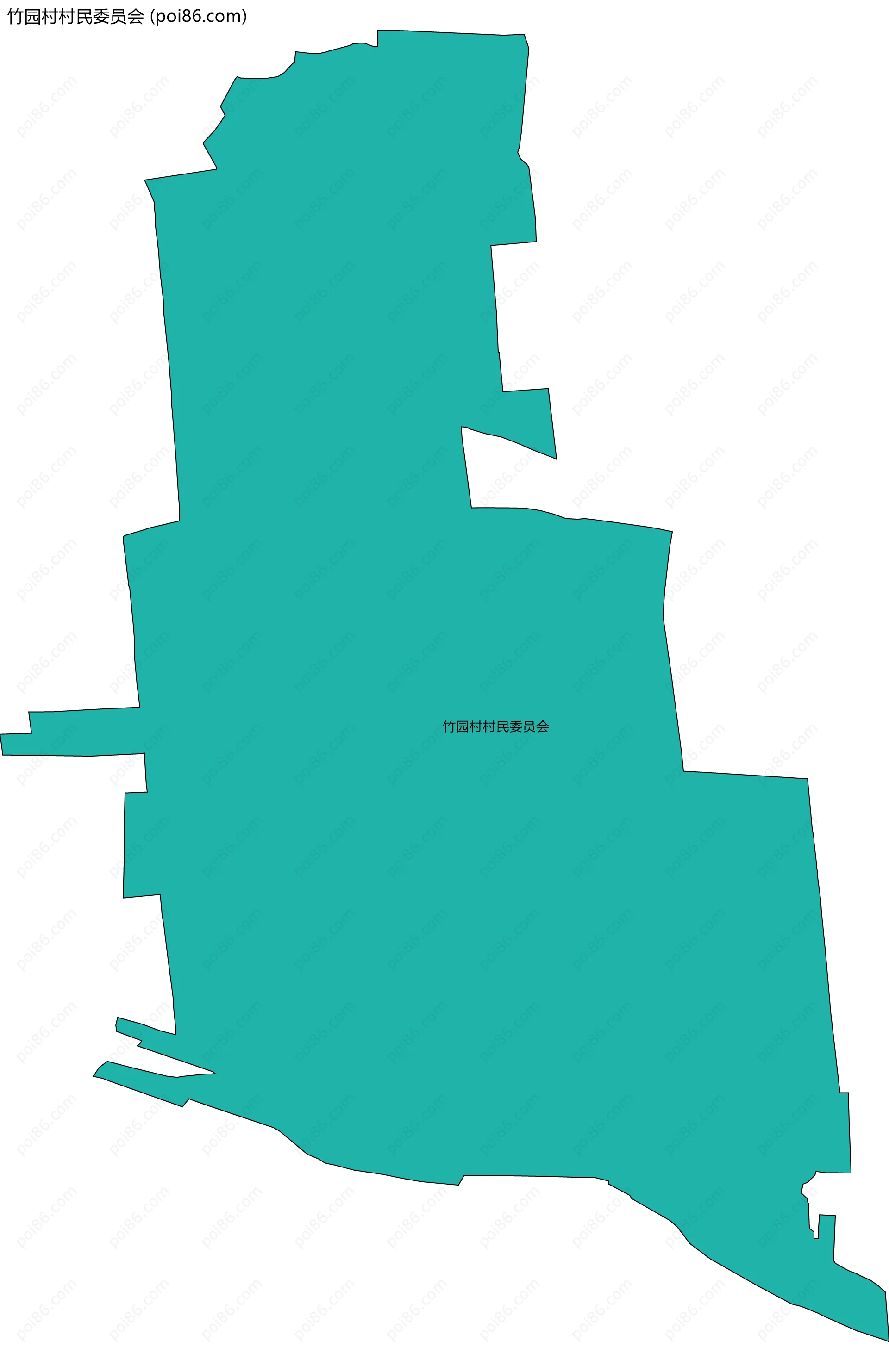 竹园村村民委员会边界地图