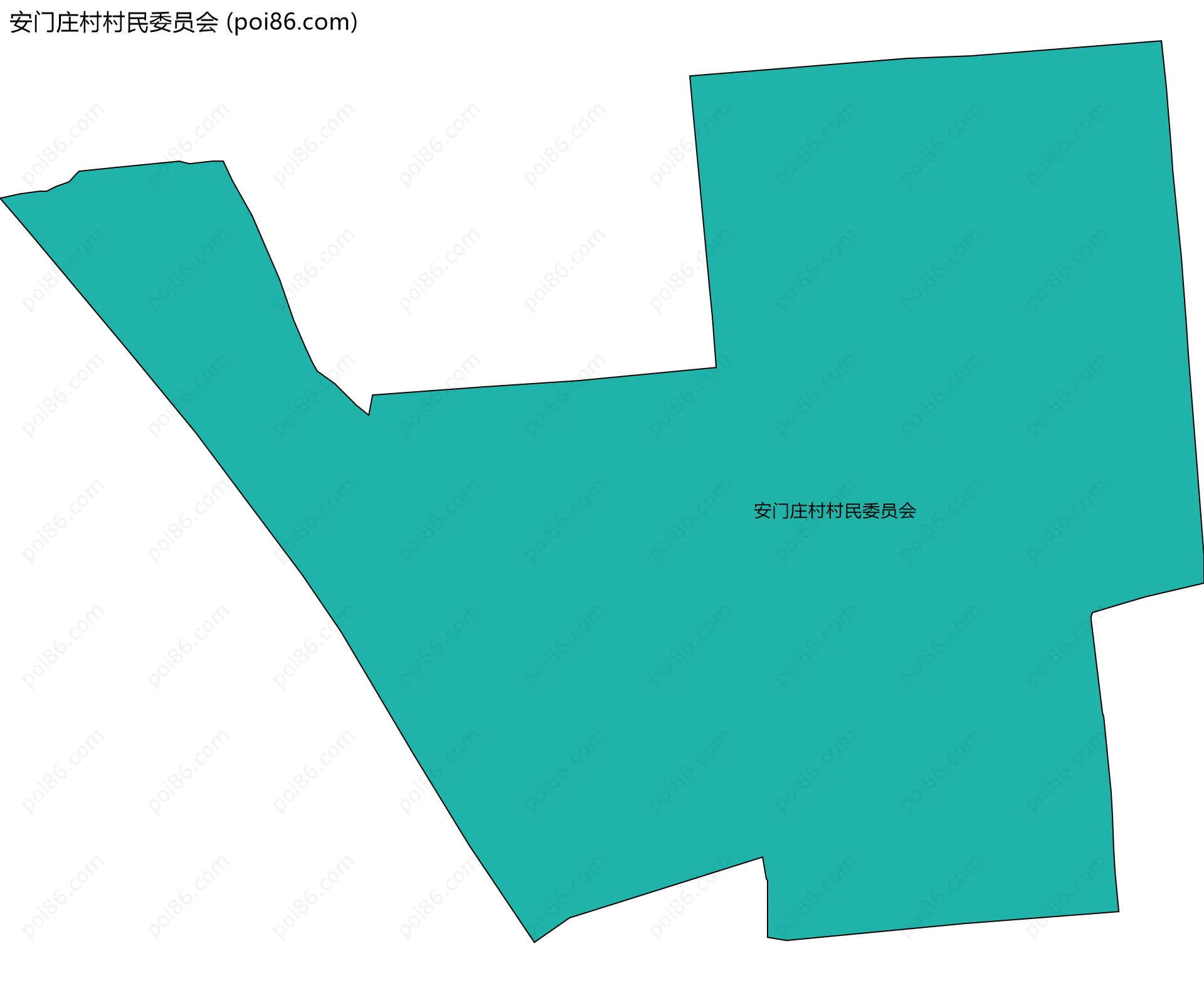 安门庄村村民委员会边界地图