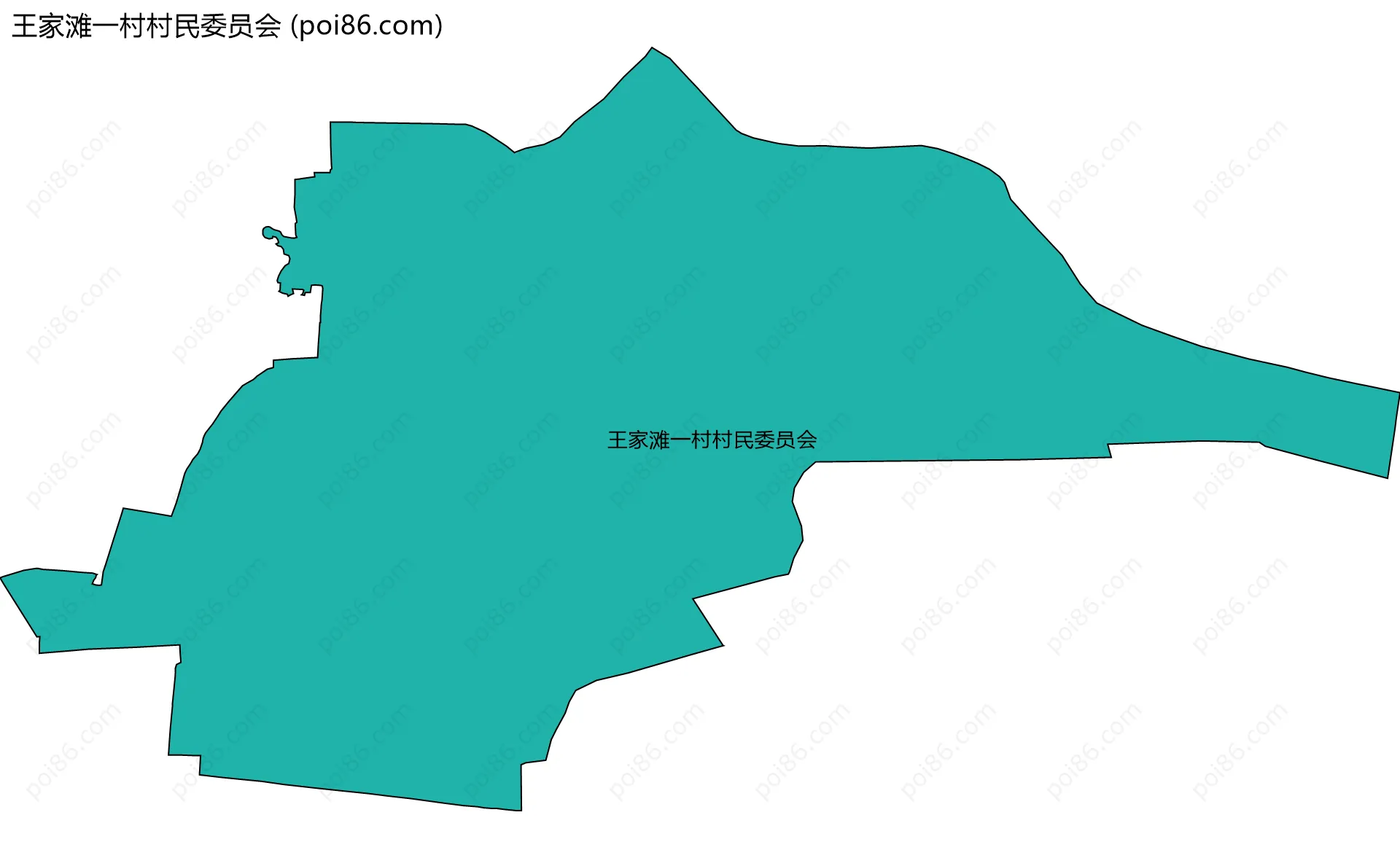 王家滩一村村民委员会边界地图