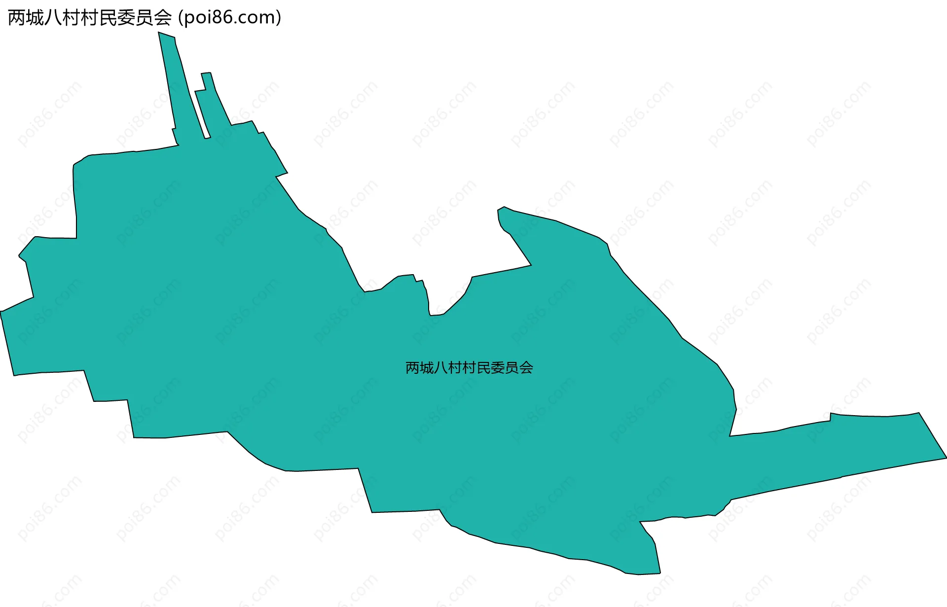 两城八村村民委员会边界地图