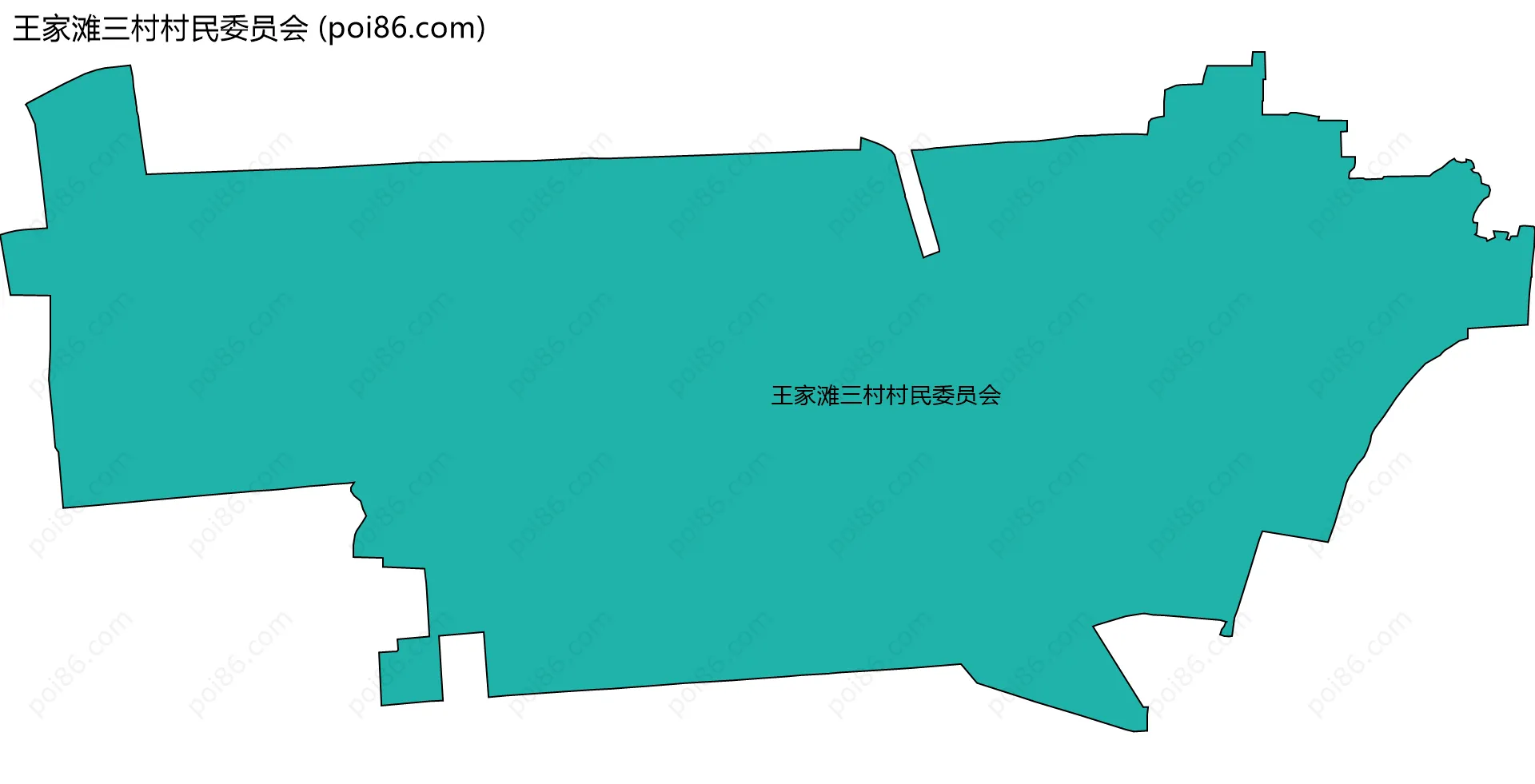 王家滩三村村民委员会边界地图
