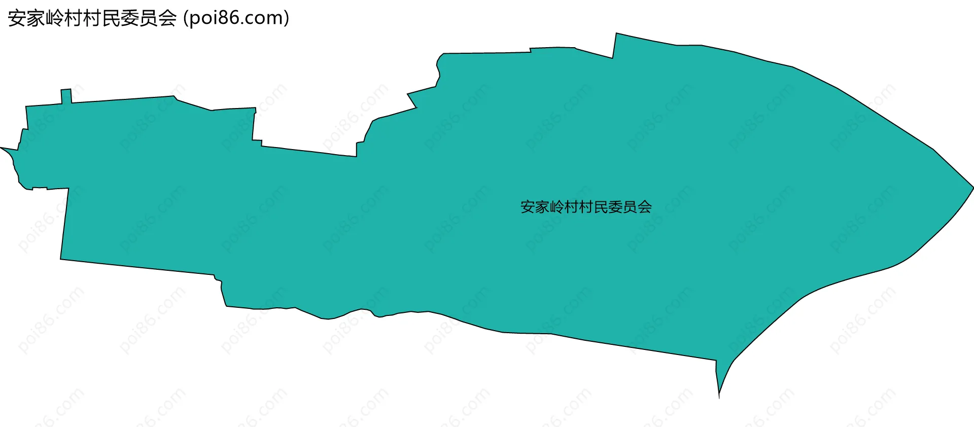 安家岭村村民委员会边界地图