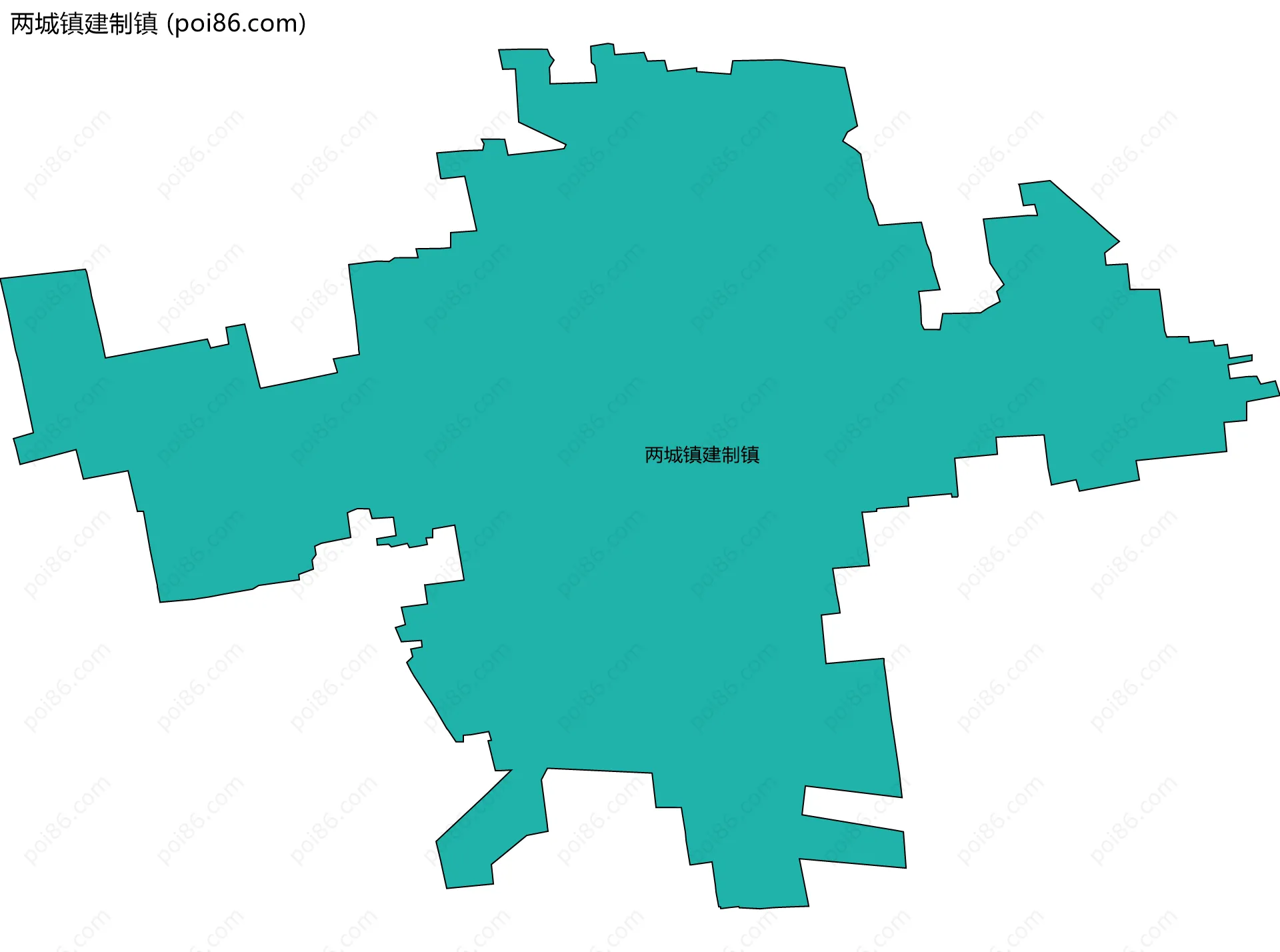 两城镇建制镇边界地图