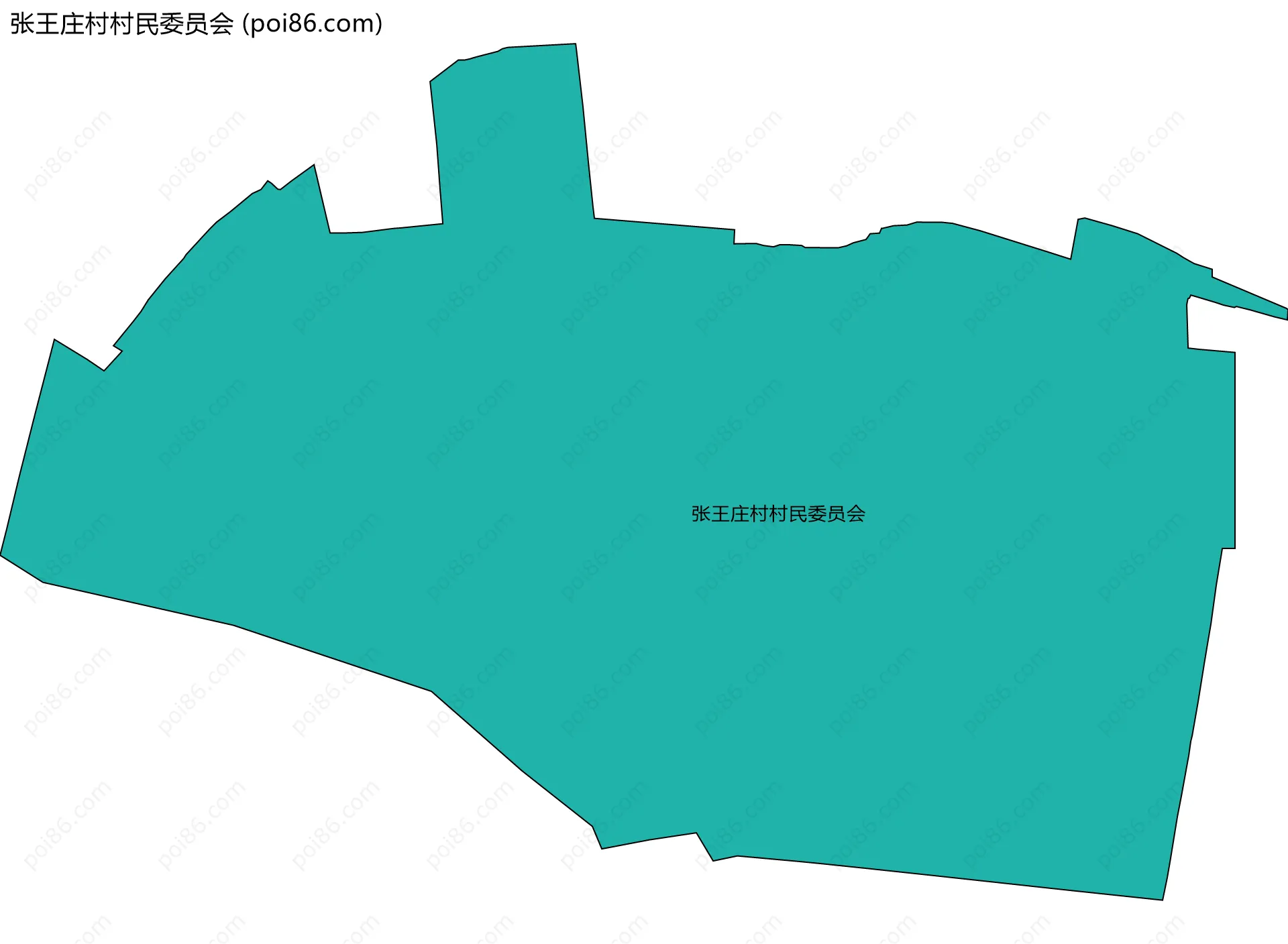 张王庄村村民委员会边界地图