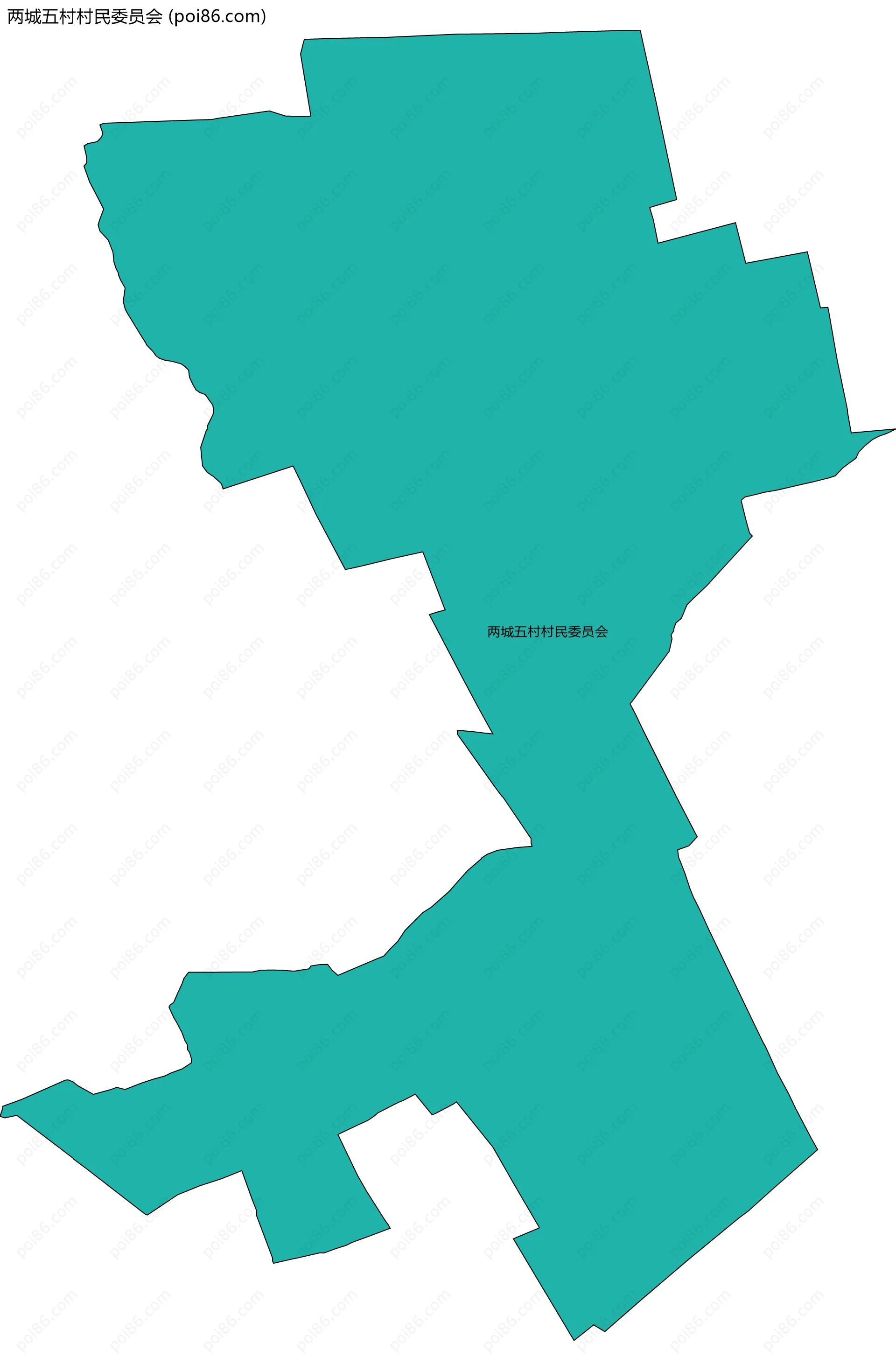 两城五村村民委员会边界地图