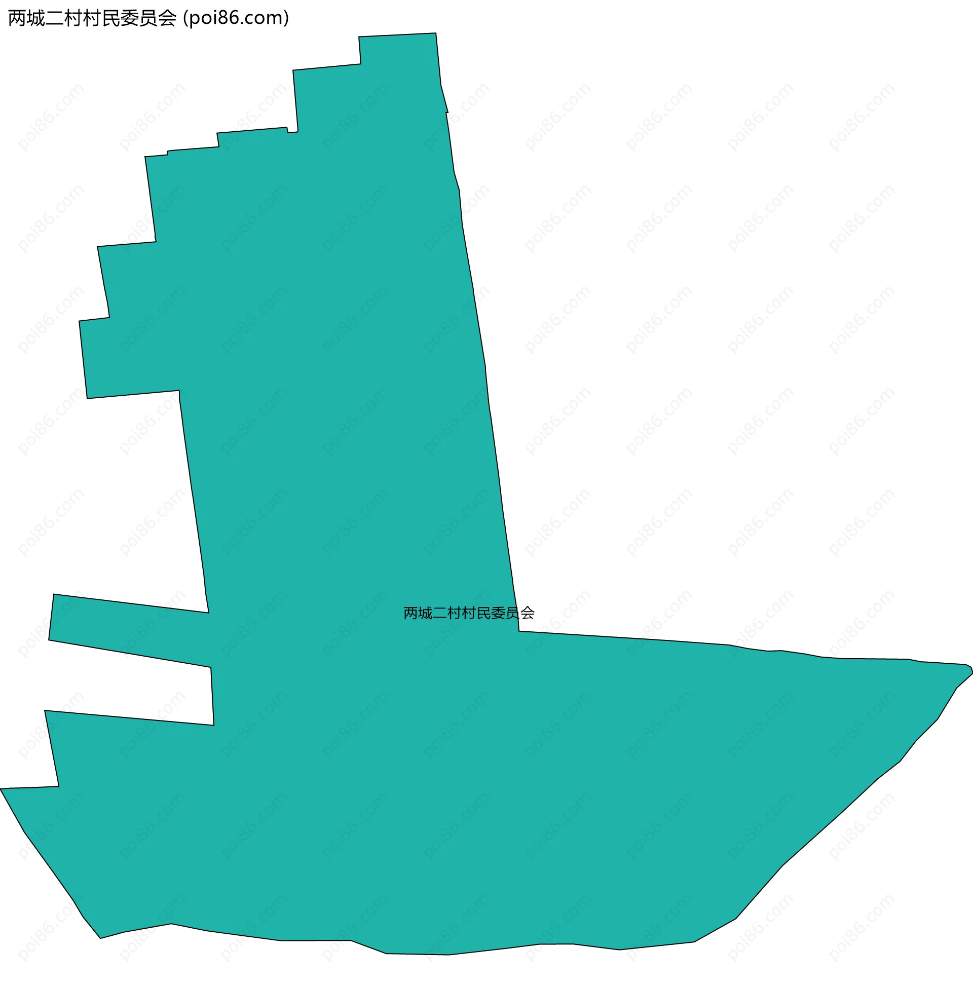 两城二村村民委员会边界地图