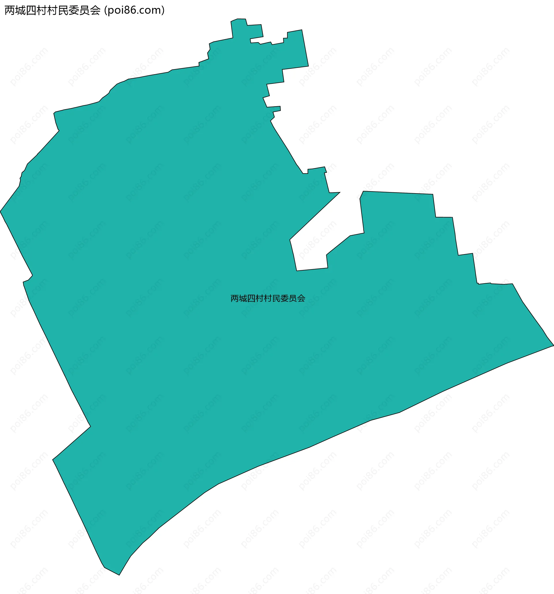 两城四村村民委员会边界地图