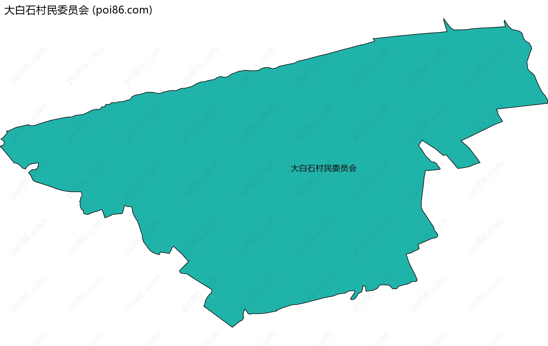 大白石村民委员会边界地图