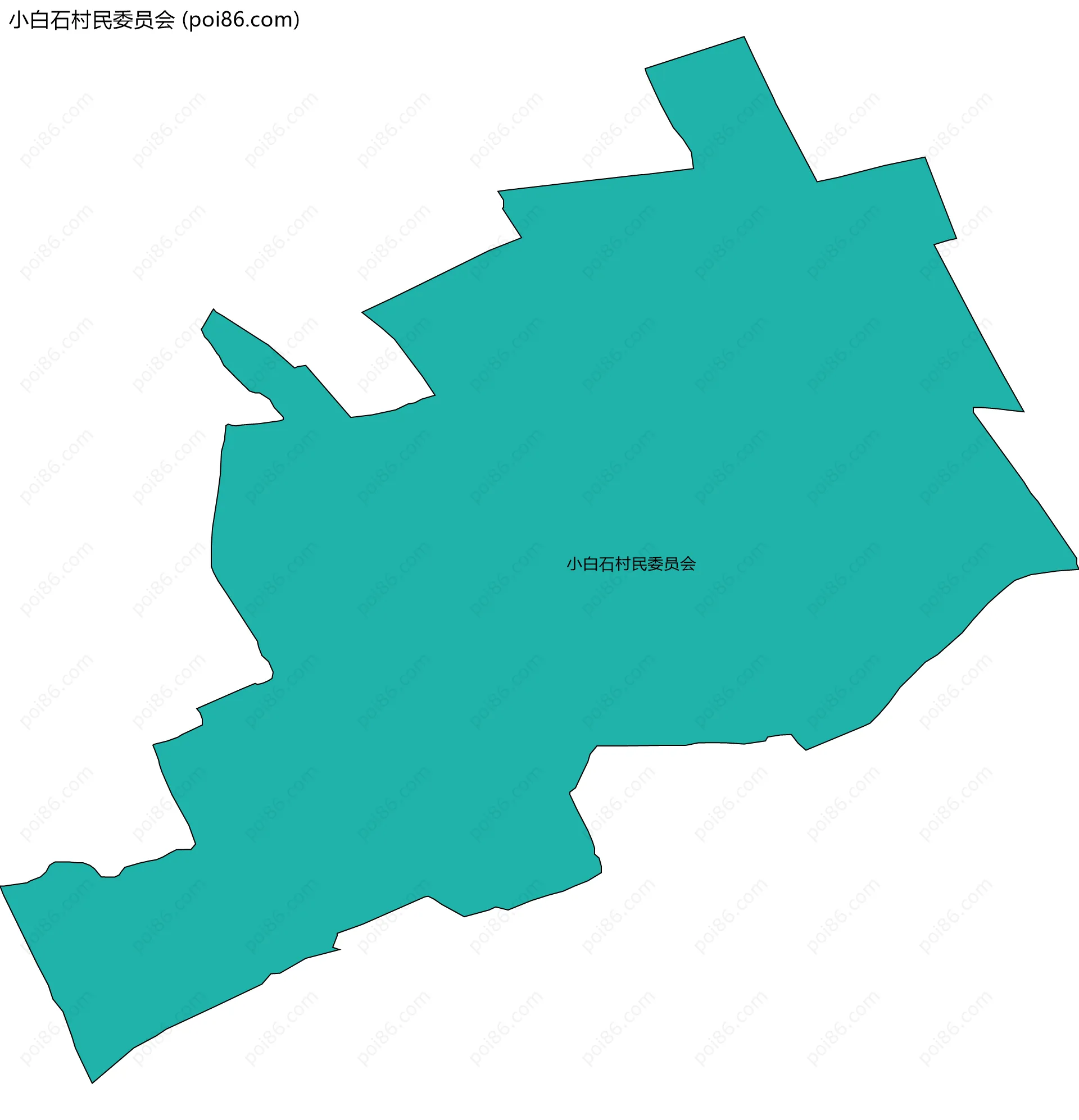 小白石村民委员会边界地图