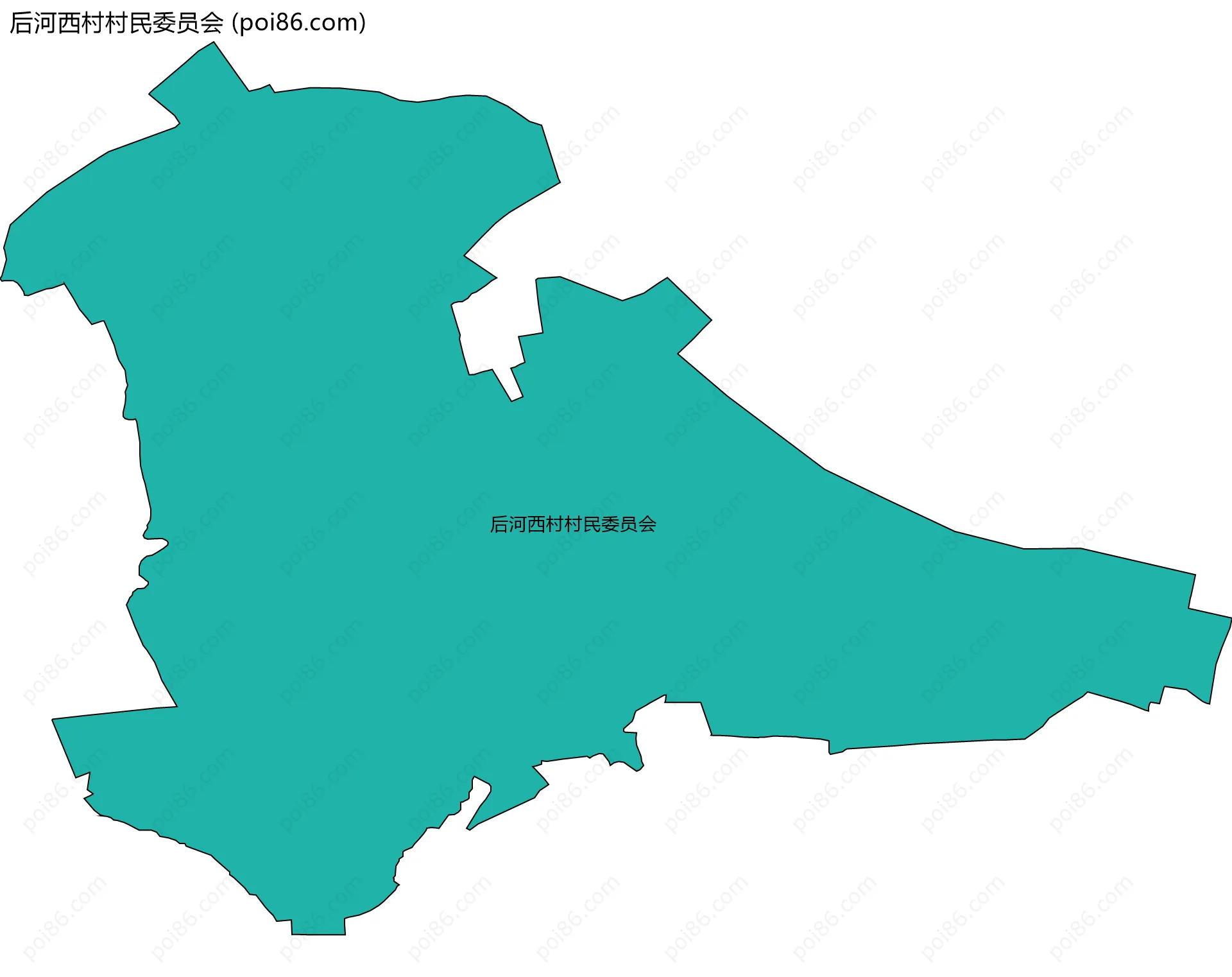 后河西村村民委员会边界地图
