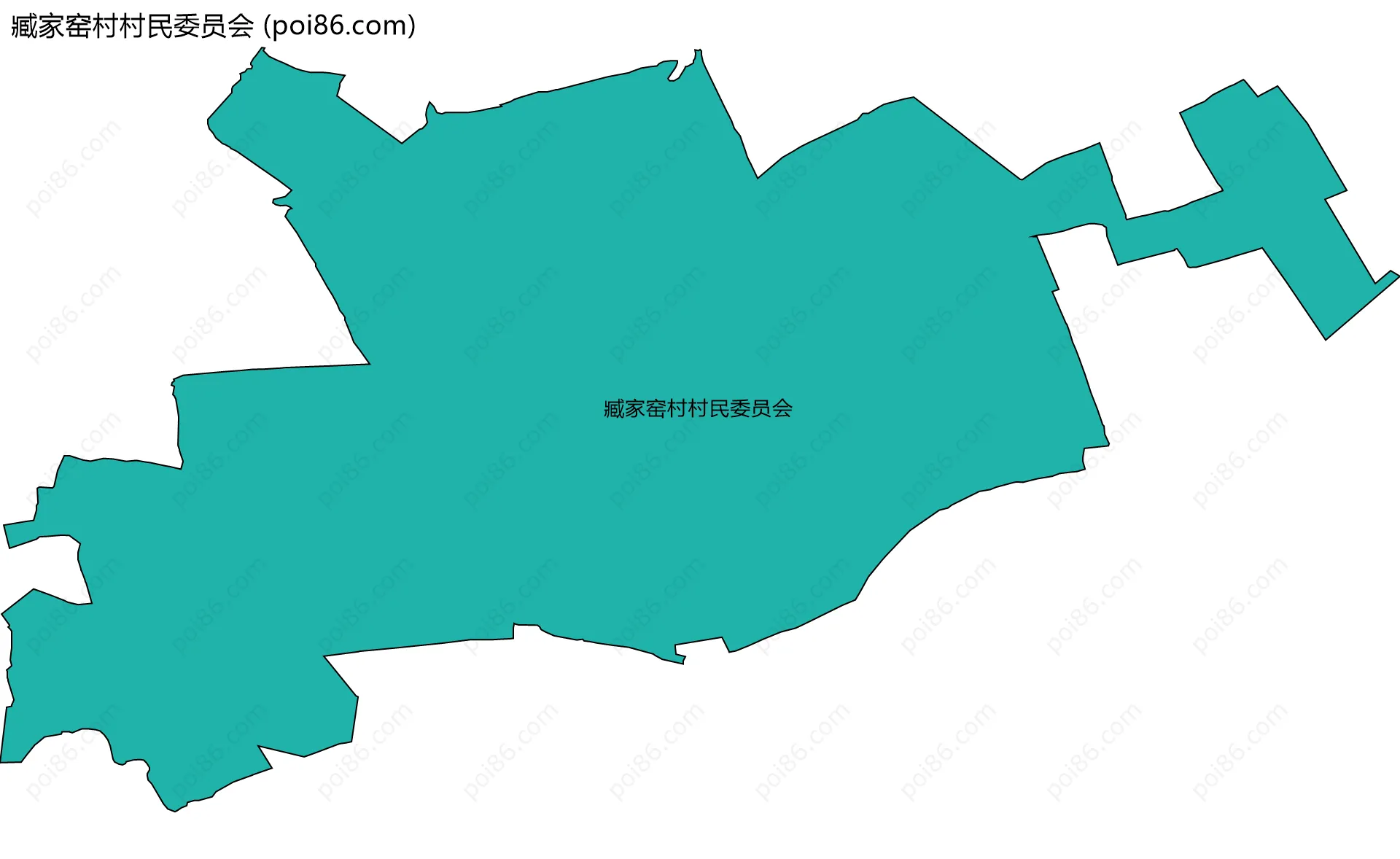 臧家窑村村民委员会边界地图