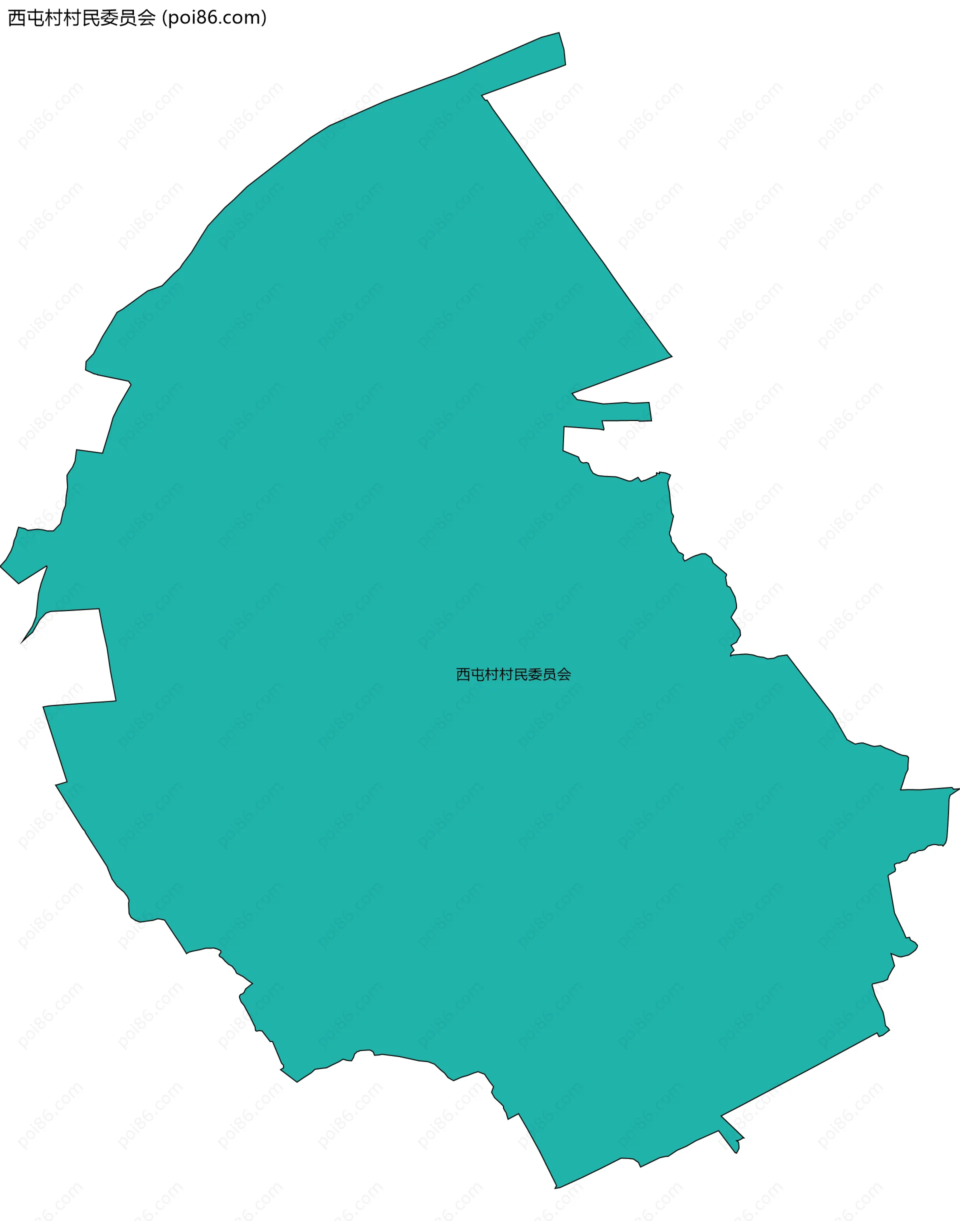 西屯村村民委员会边界地图