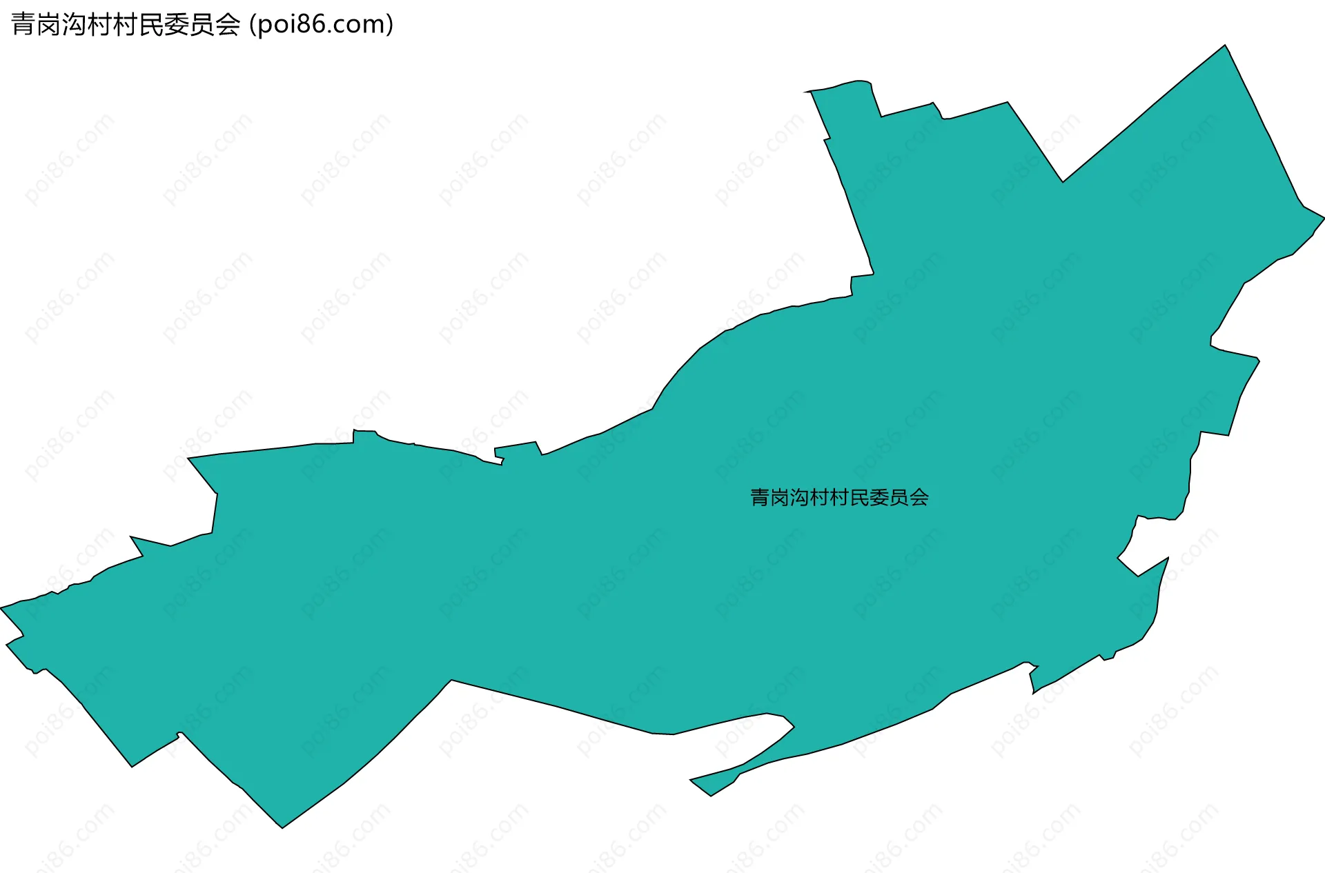 青岗沟村村民委员会边界地图