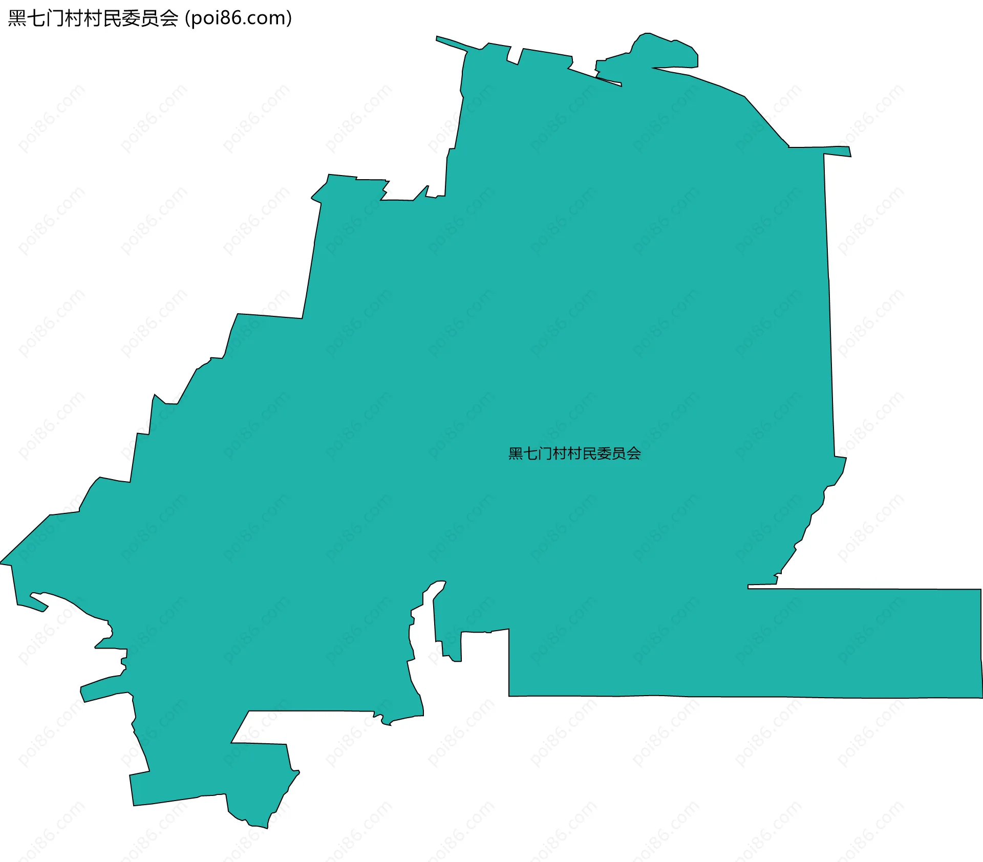 黑七门村村民委员会边界地图