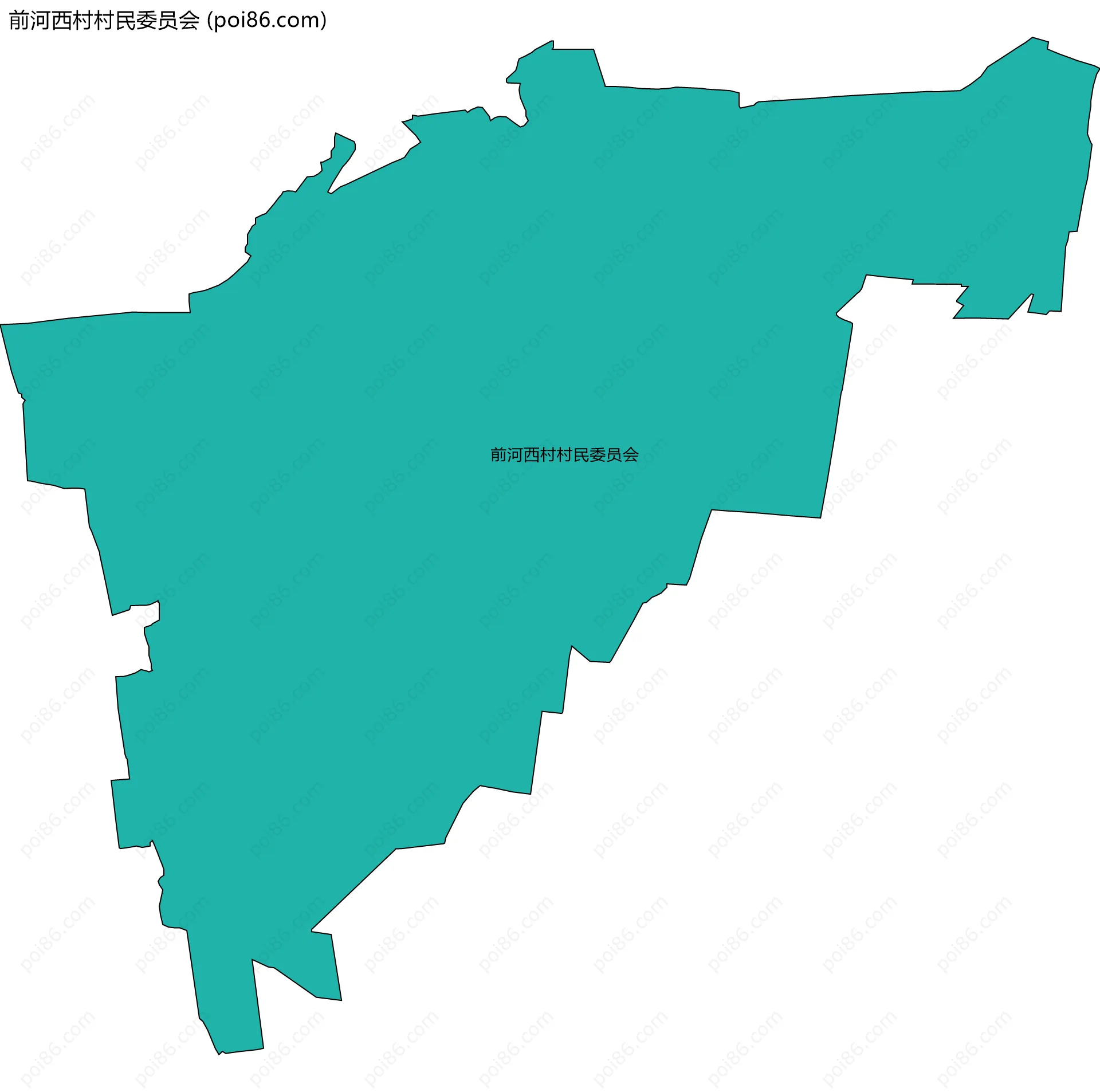 前河西村村民委员会边界地图