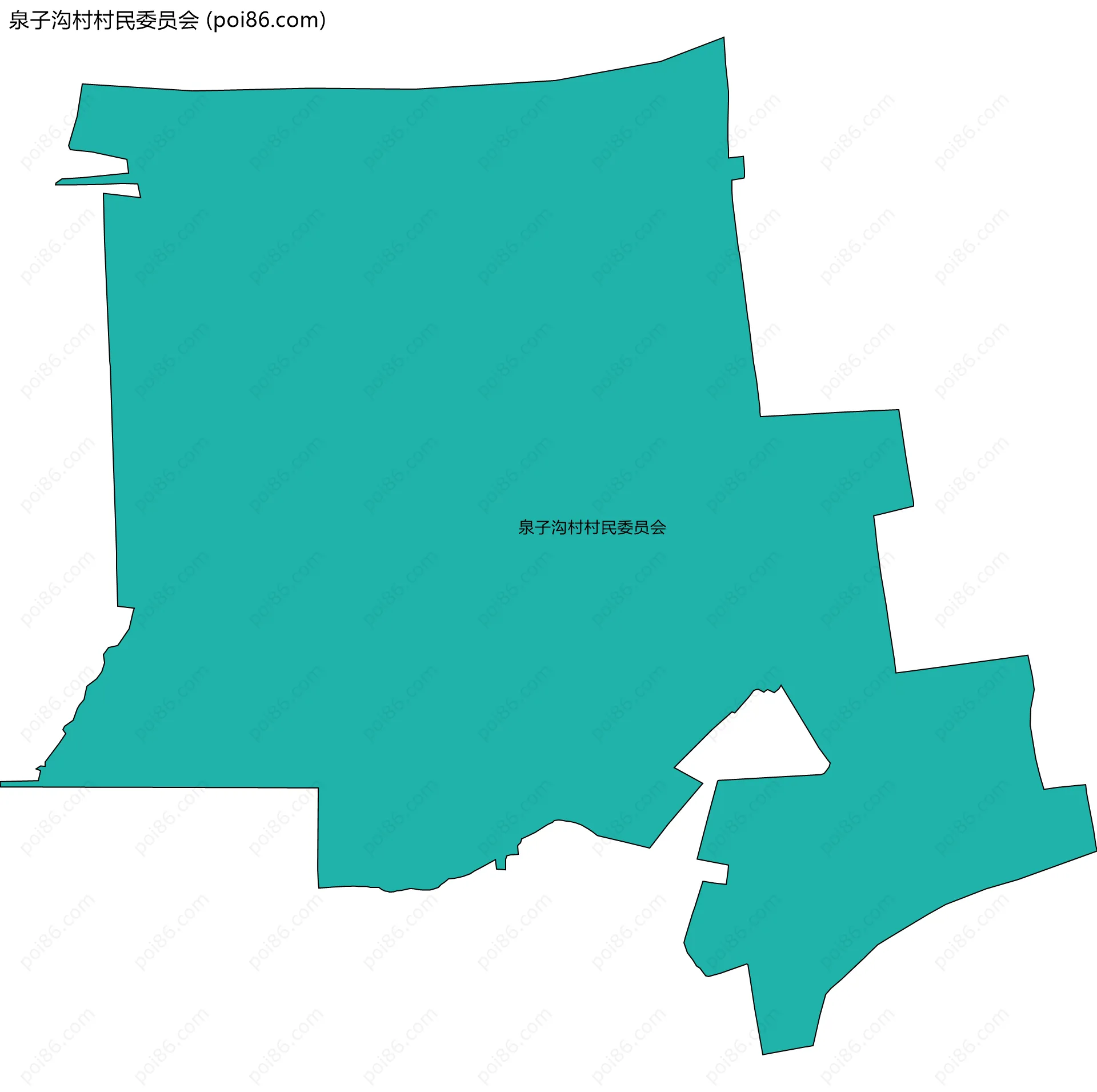 泉子沟村村民委员会边界地图