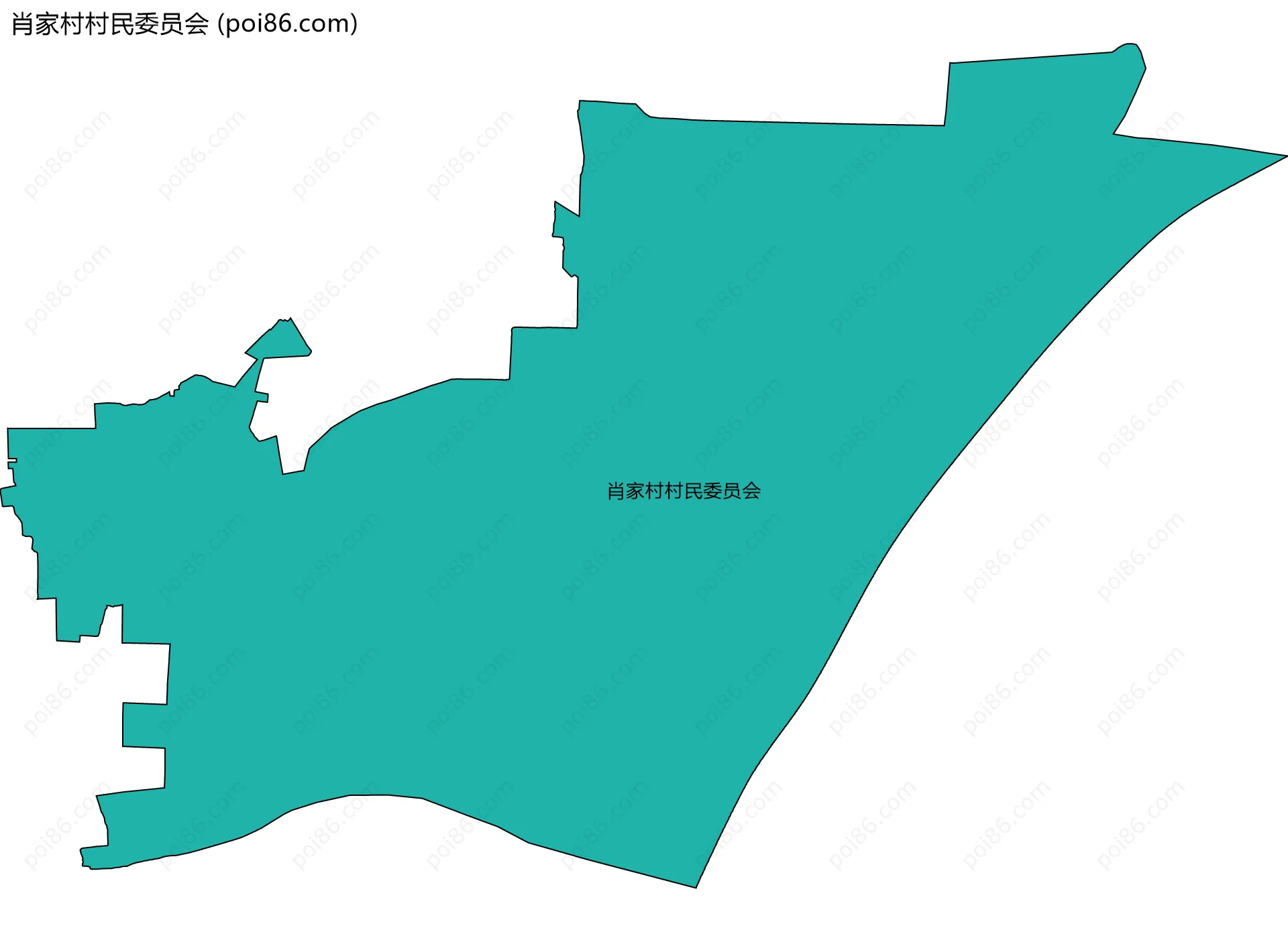 肖家村村民委员会边界地图