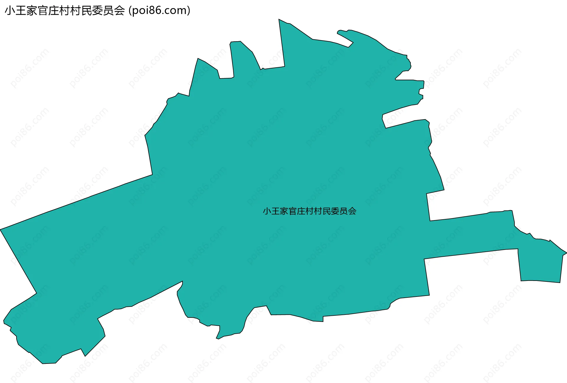 小王家官庄村村民委员会边界地图