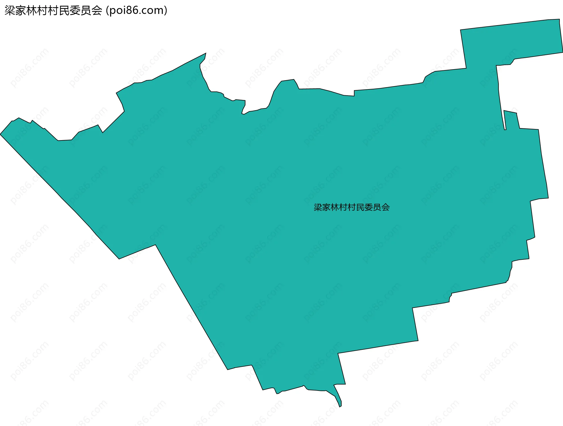 梁家林村村民委员会边界地图