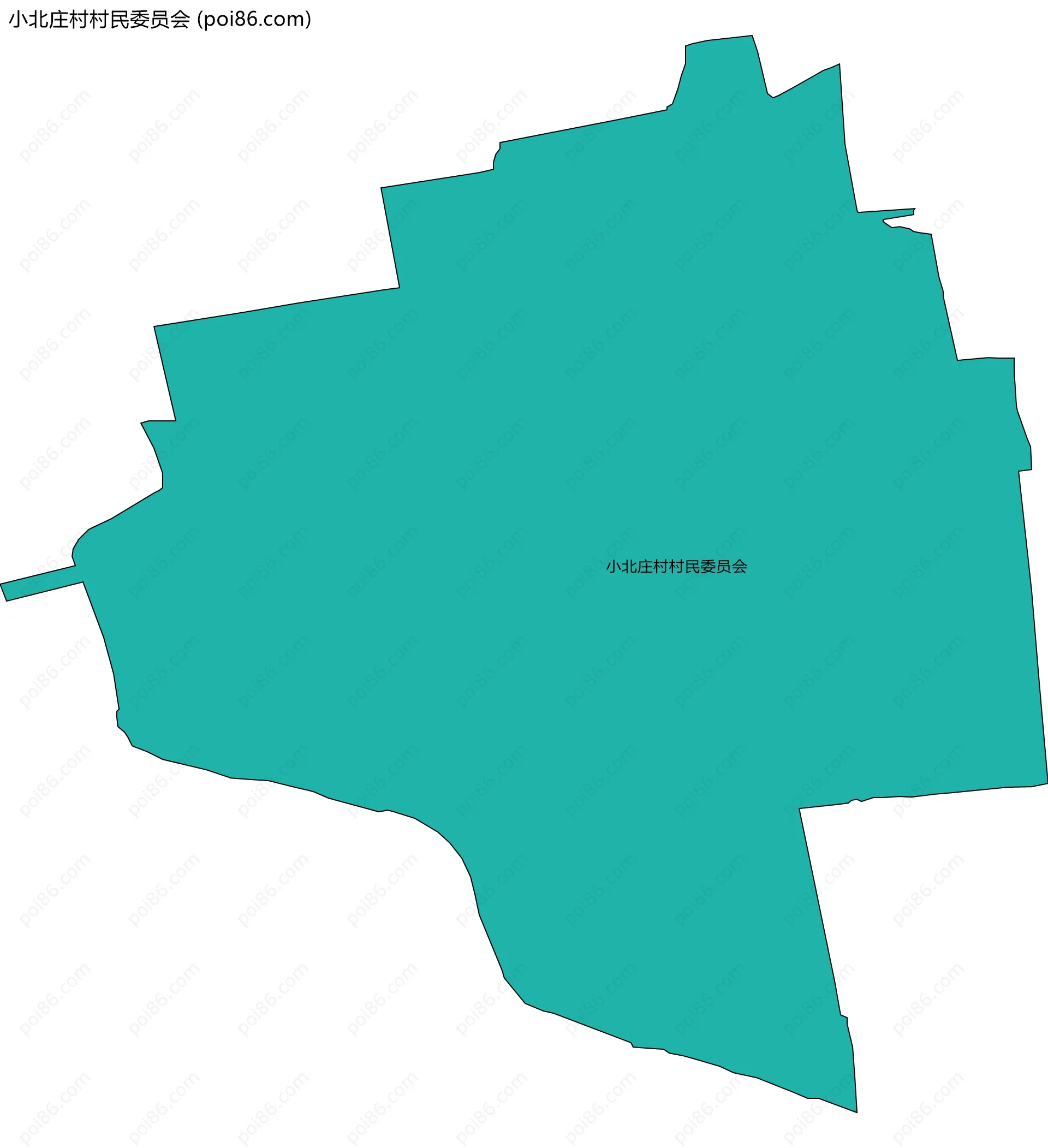 小北庄村村民委员会边界地图