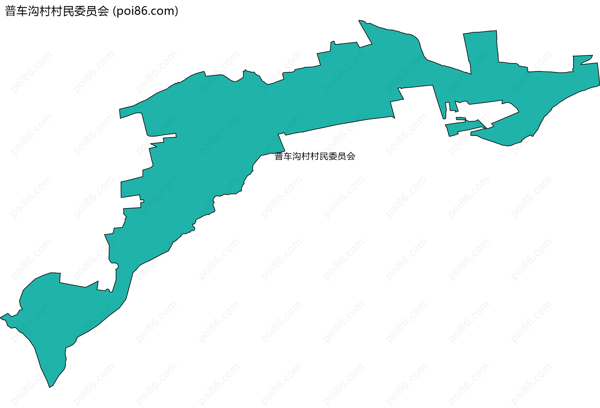 普车沟村村民委员会边界地图