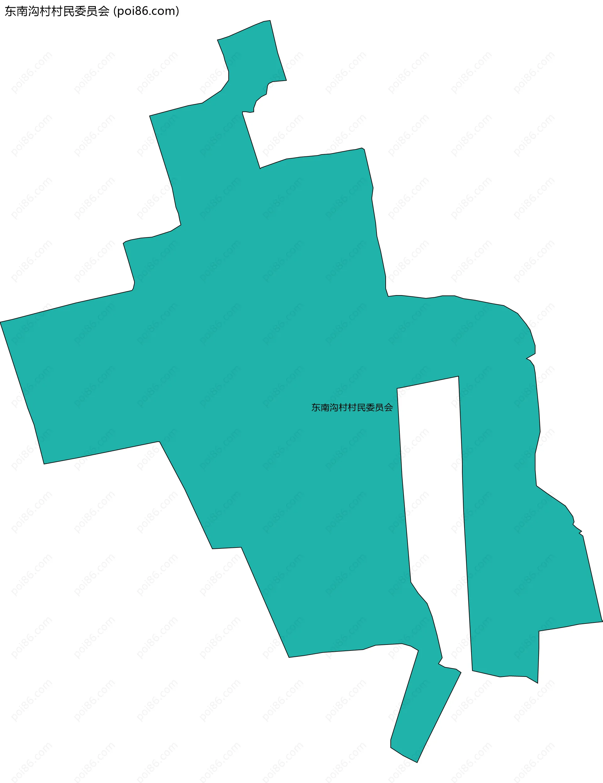 东南沟村村民委员会边界地图