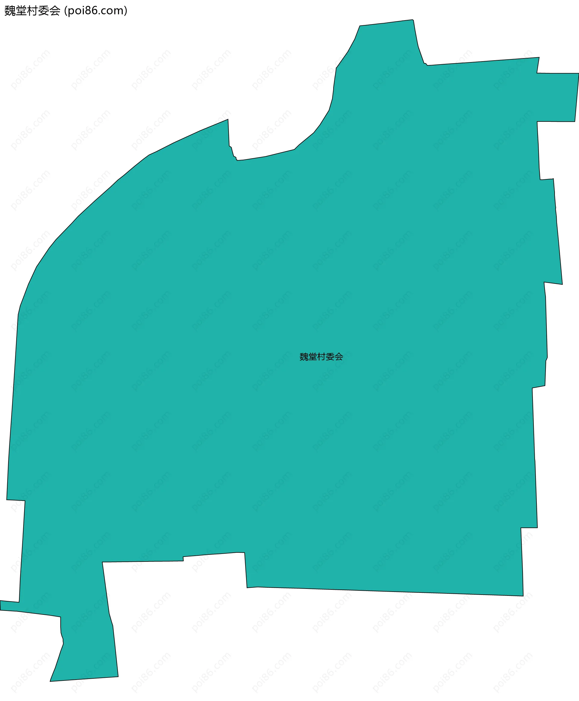 魏堂村委会边界地图