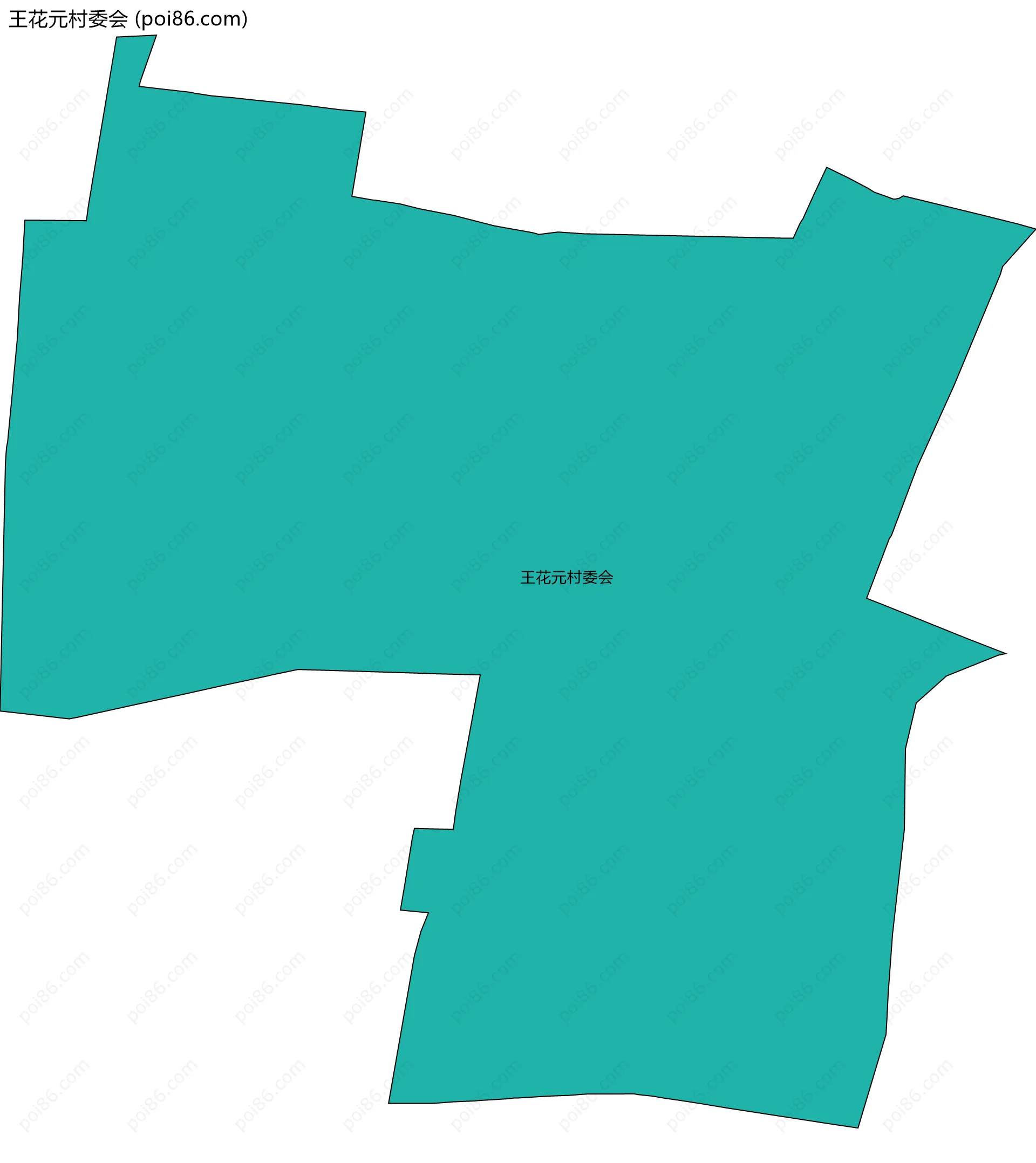 王花元村委会边界地图