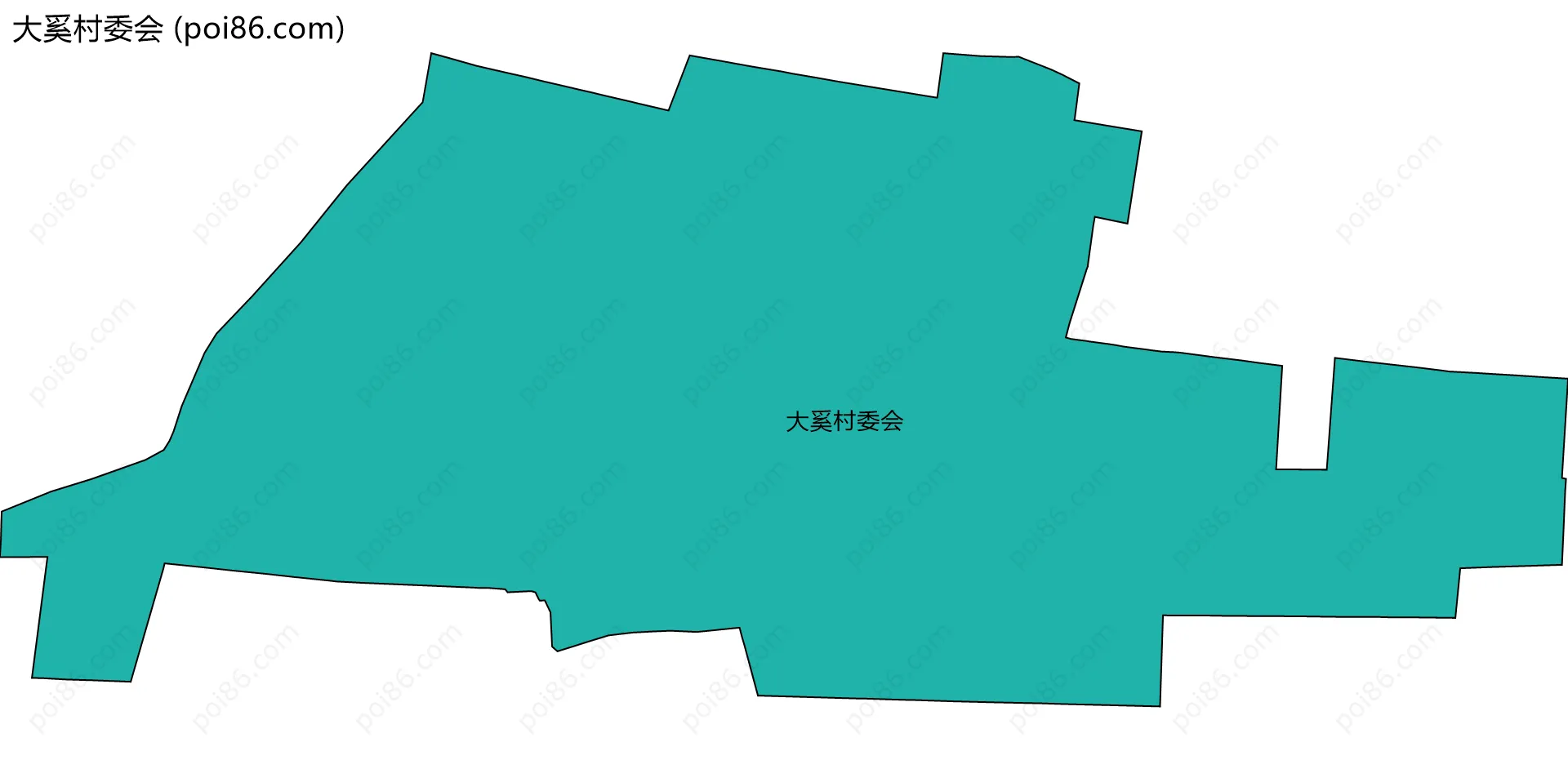 大奚村委会边界地图