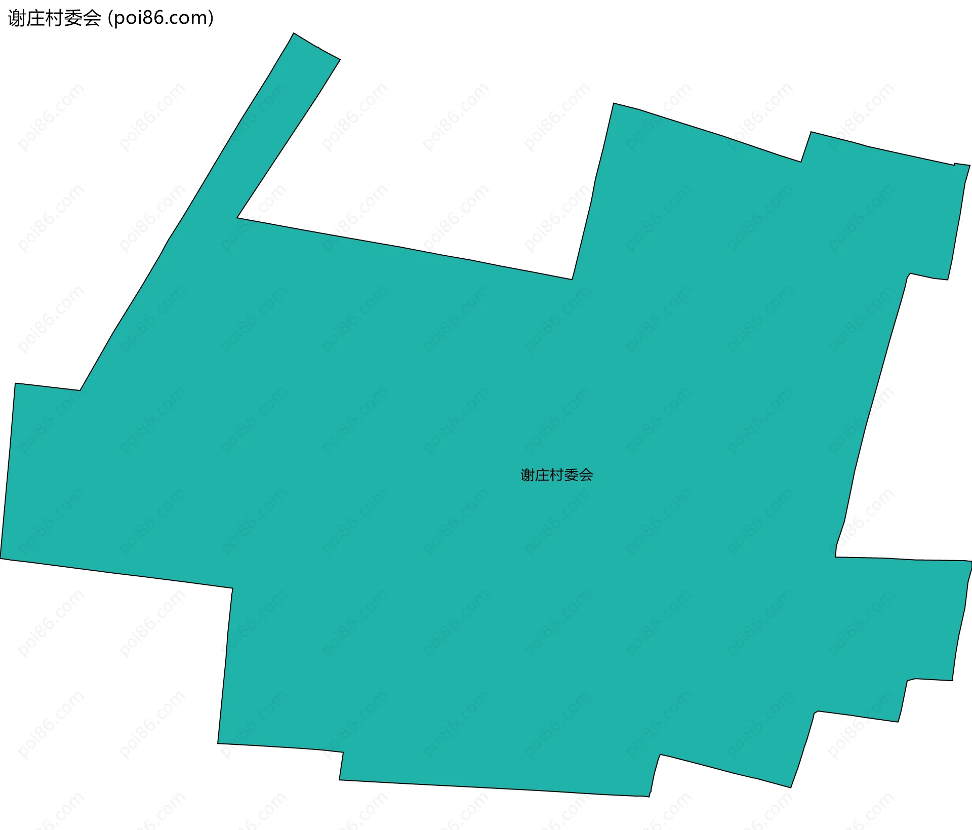 谢庄村委会边界地图