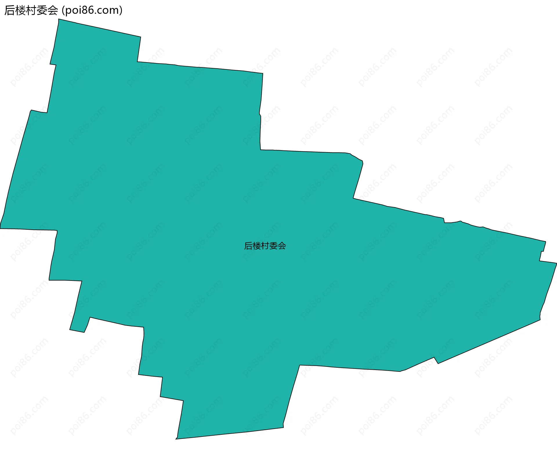 后楼村委会边界地图
