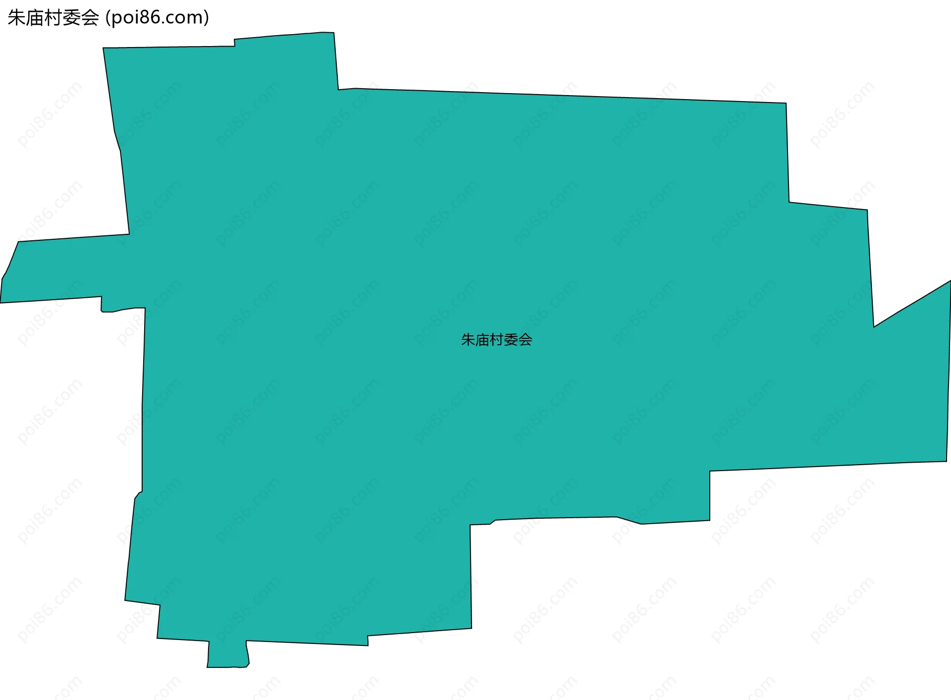 朱庙村委会边界地图